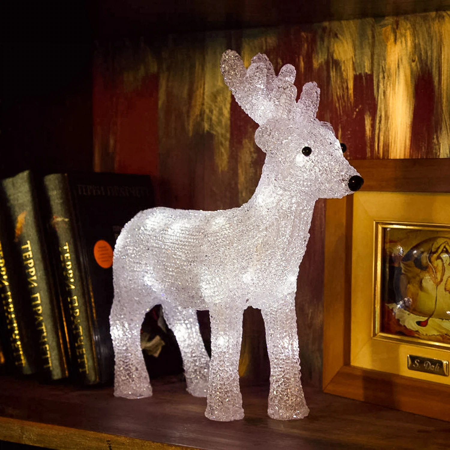 Изображение товара Акриловая светодиодная фигура Оленёнок 30х14х35 см с подсветкой