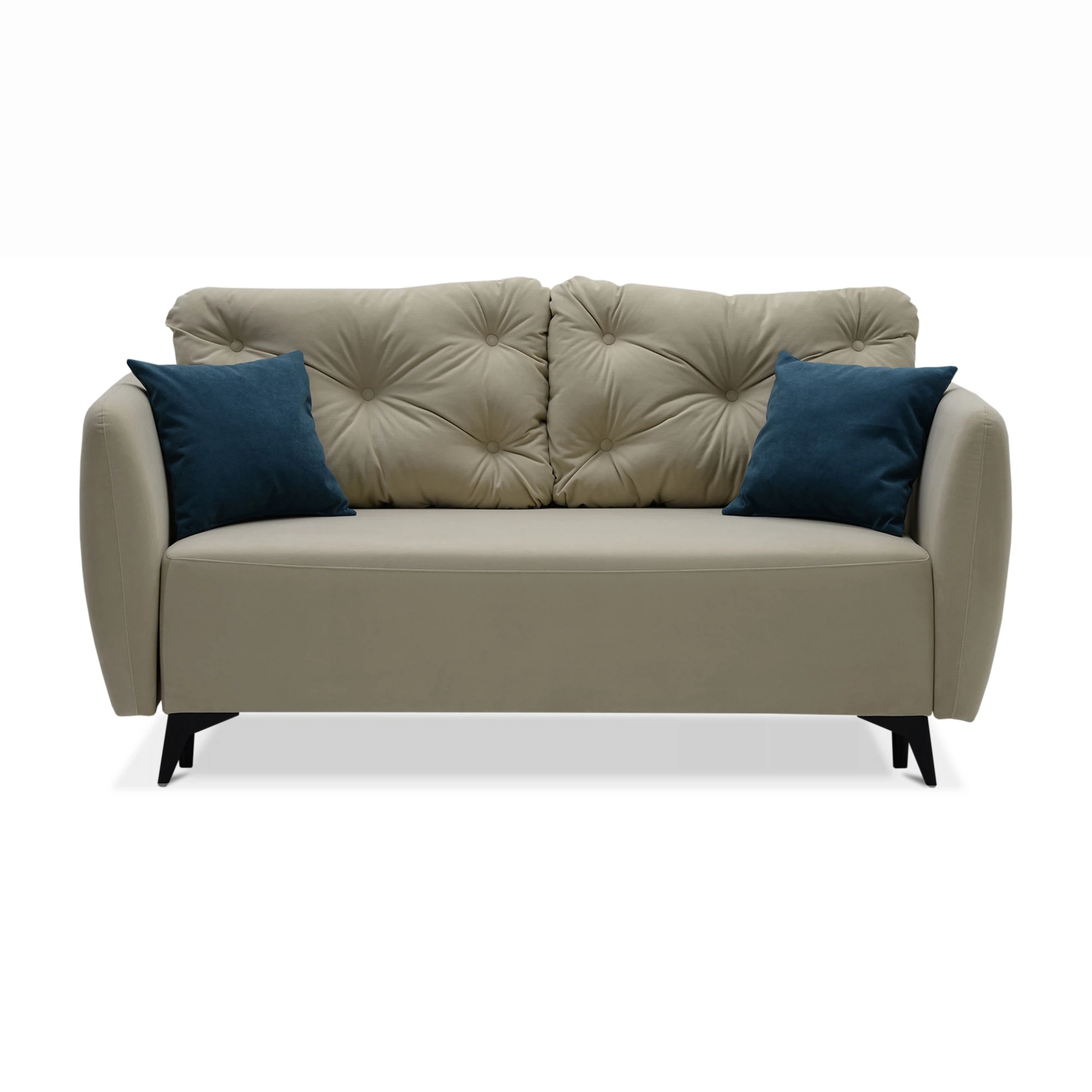 Изображение товара Диван-кровать Тиволи формула767 из велюра с механизмом еврокнижка, бежевый