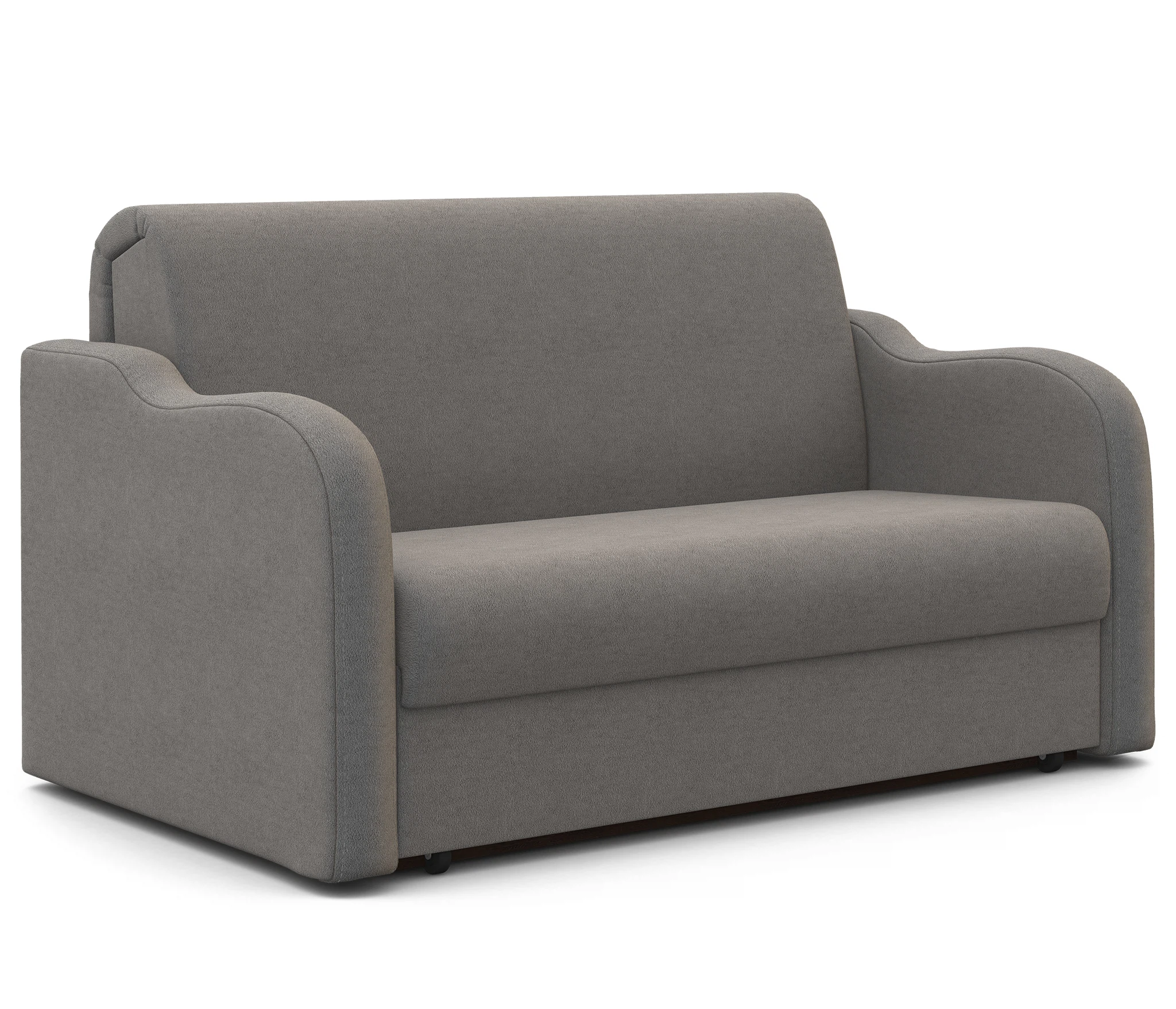 Изображение товара Диван-кровать Коломбо велюровый серый 194x100 см современные материалы