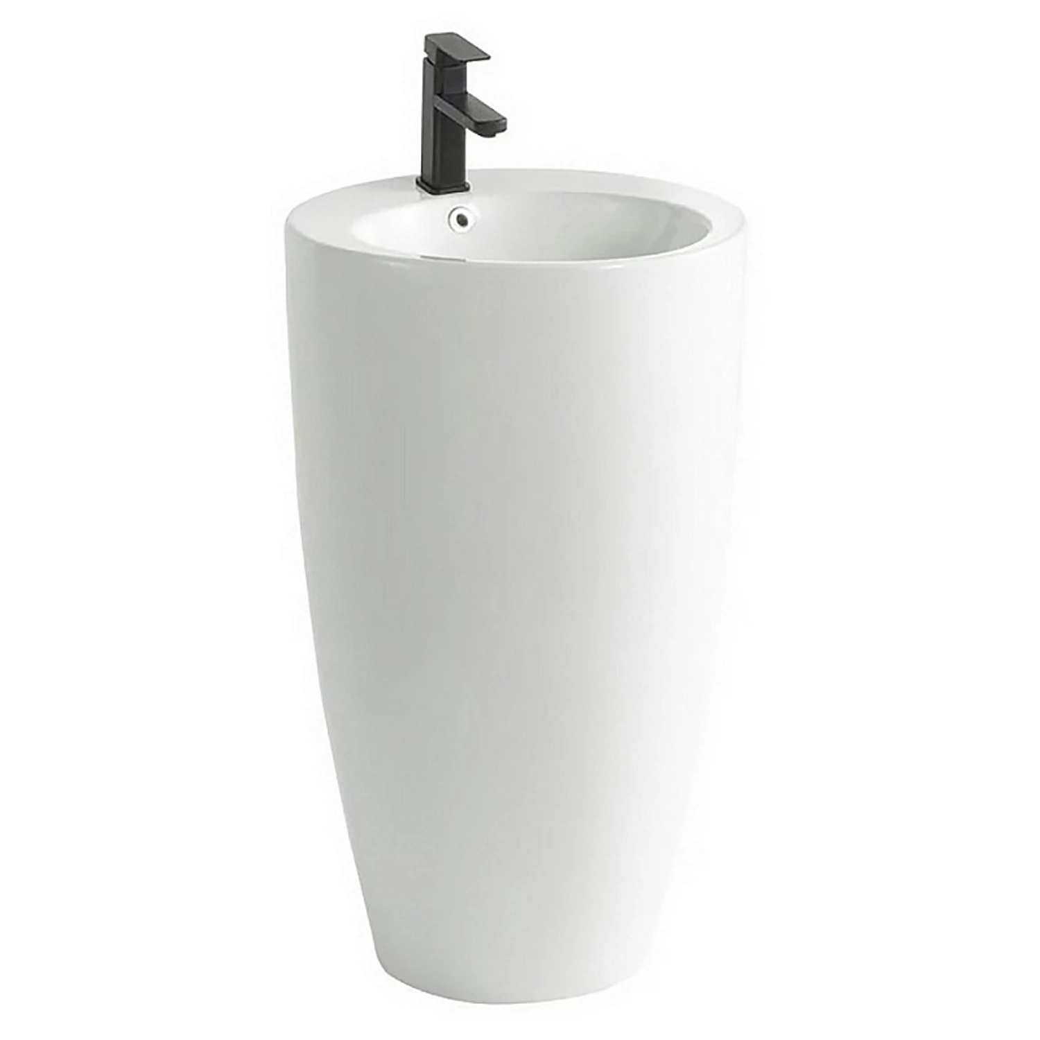 Изображение товара Напольная круглая раковина Azario Dea 50x50 белая для ванной