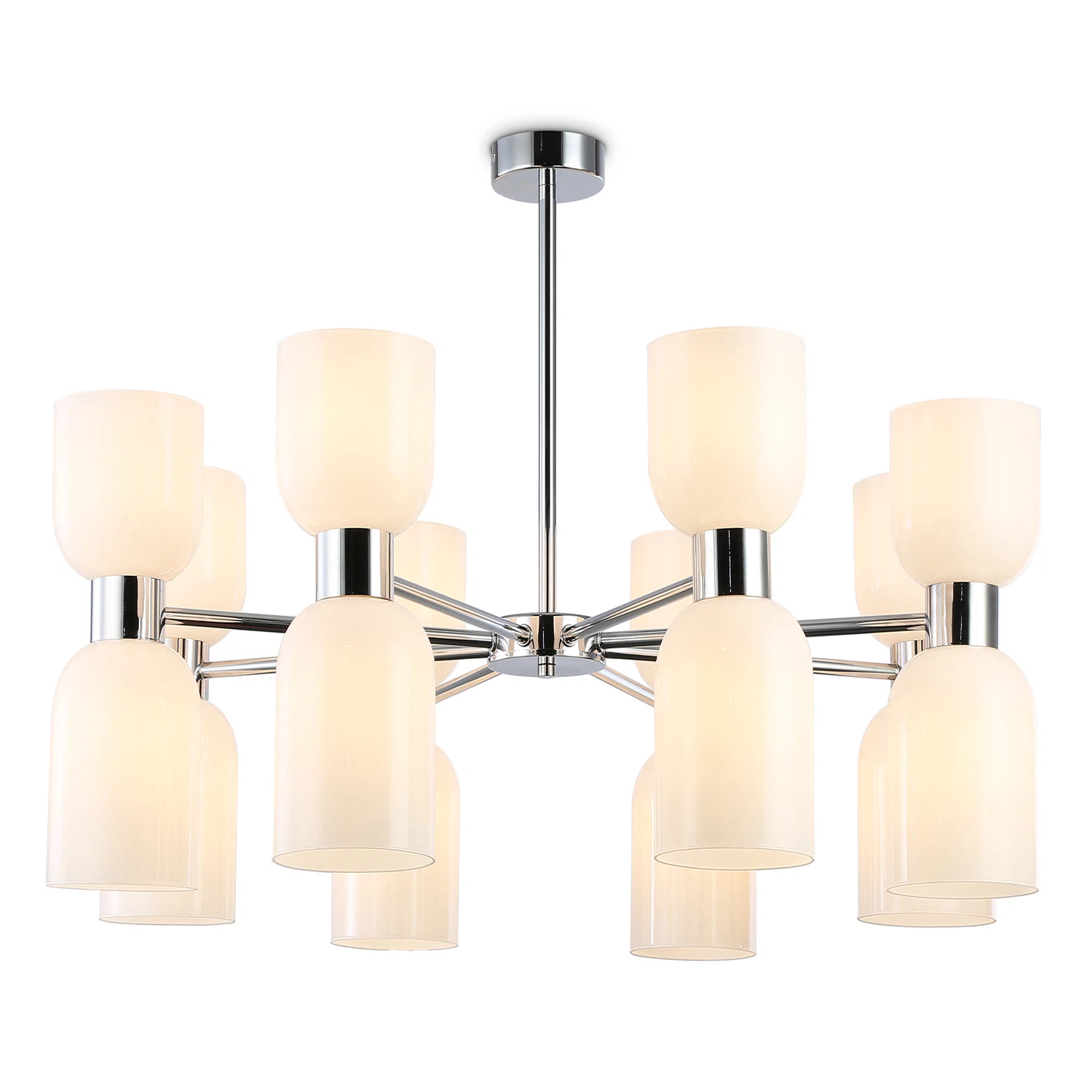Изображение товара Люстра на штанге Ambrella light LH56085 10 ламп модерн серебристая