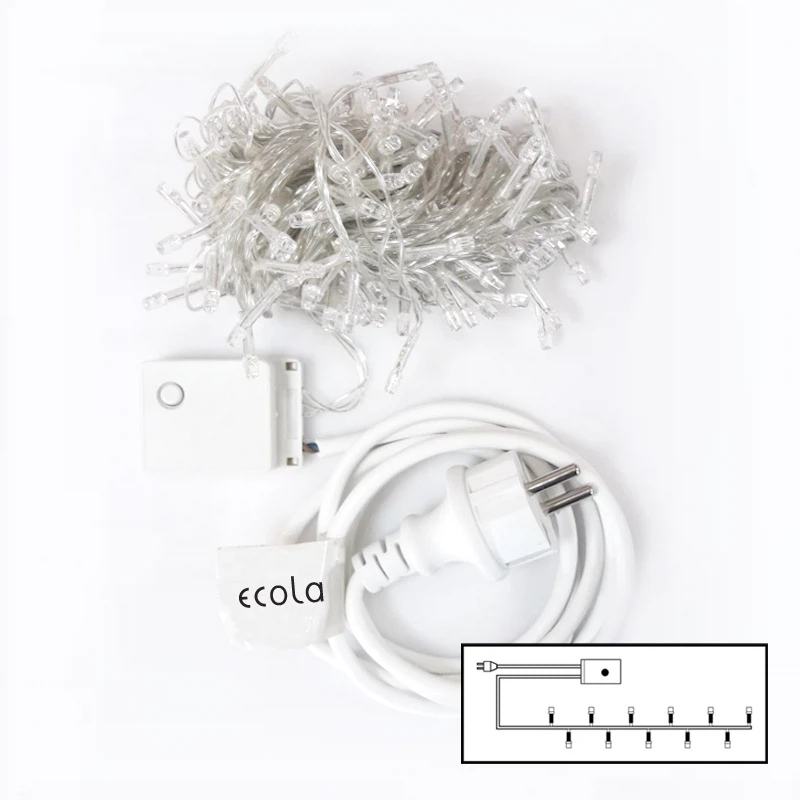 Изображение товара Ecola LED гирлянда 220V IP44 10м 160Led RGBW с 8 режимами