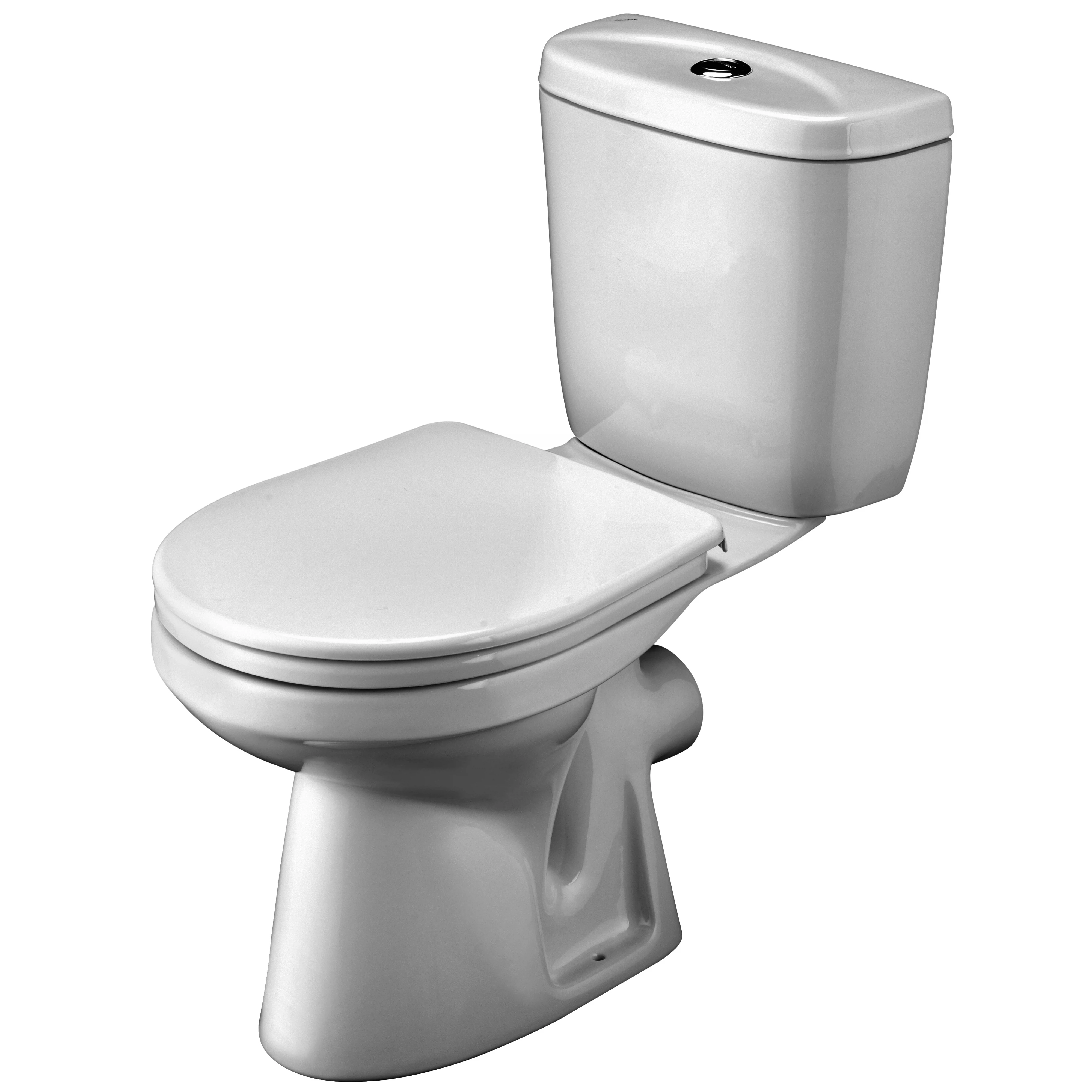 Изображение товара Унитаз-компакт Santek Анимо с горизонтальным выпуском, чаша 63.5 см, белый, 10 лет гарантии