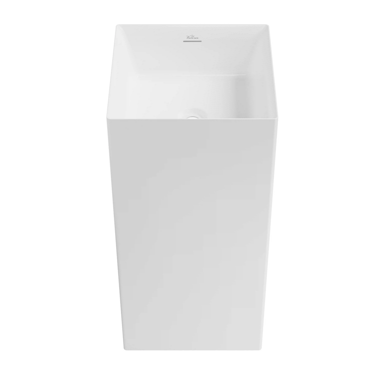 Изображение товара Напольная раковина из акрила Wellsee Pure BY Wellsee 40x40x85 см белая глянцевая