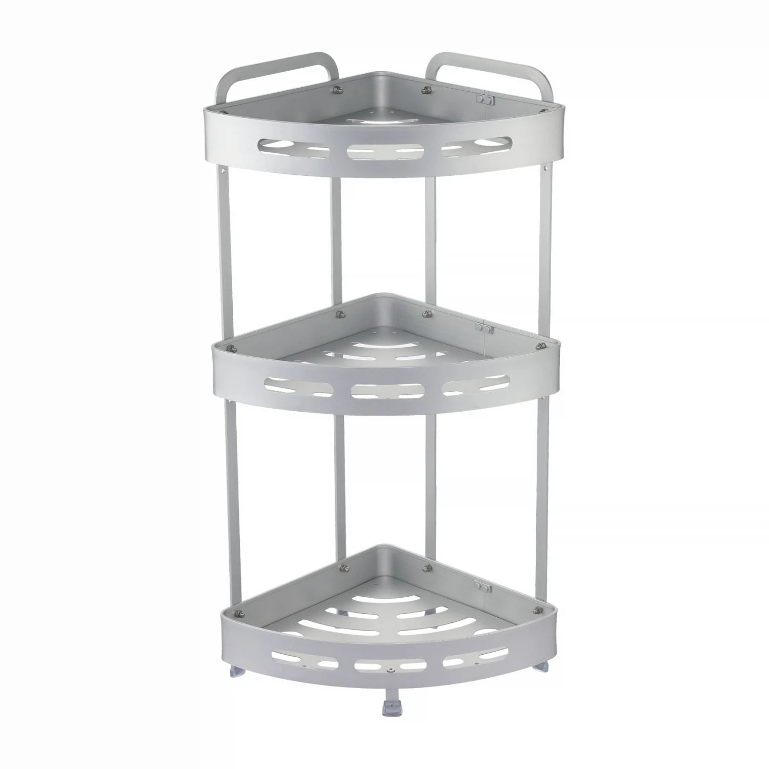 Изображение товара Полка для ванной Zenfort 3-ярусная угловая "TA-3542A3", серебро