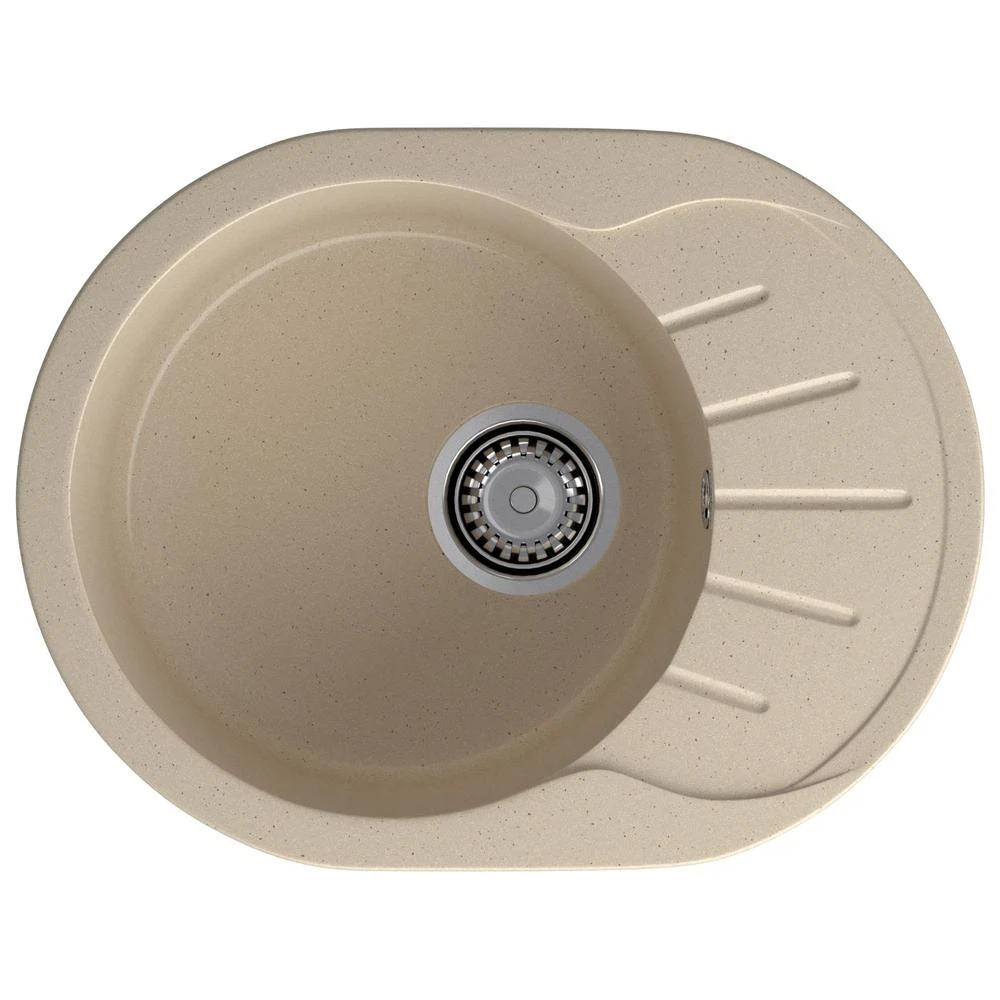 Изображение товара Кухонная мойка GranFest RONDO 580L, кашемир, искусственный мрамор