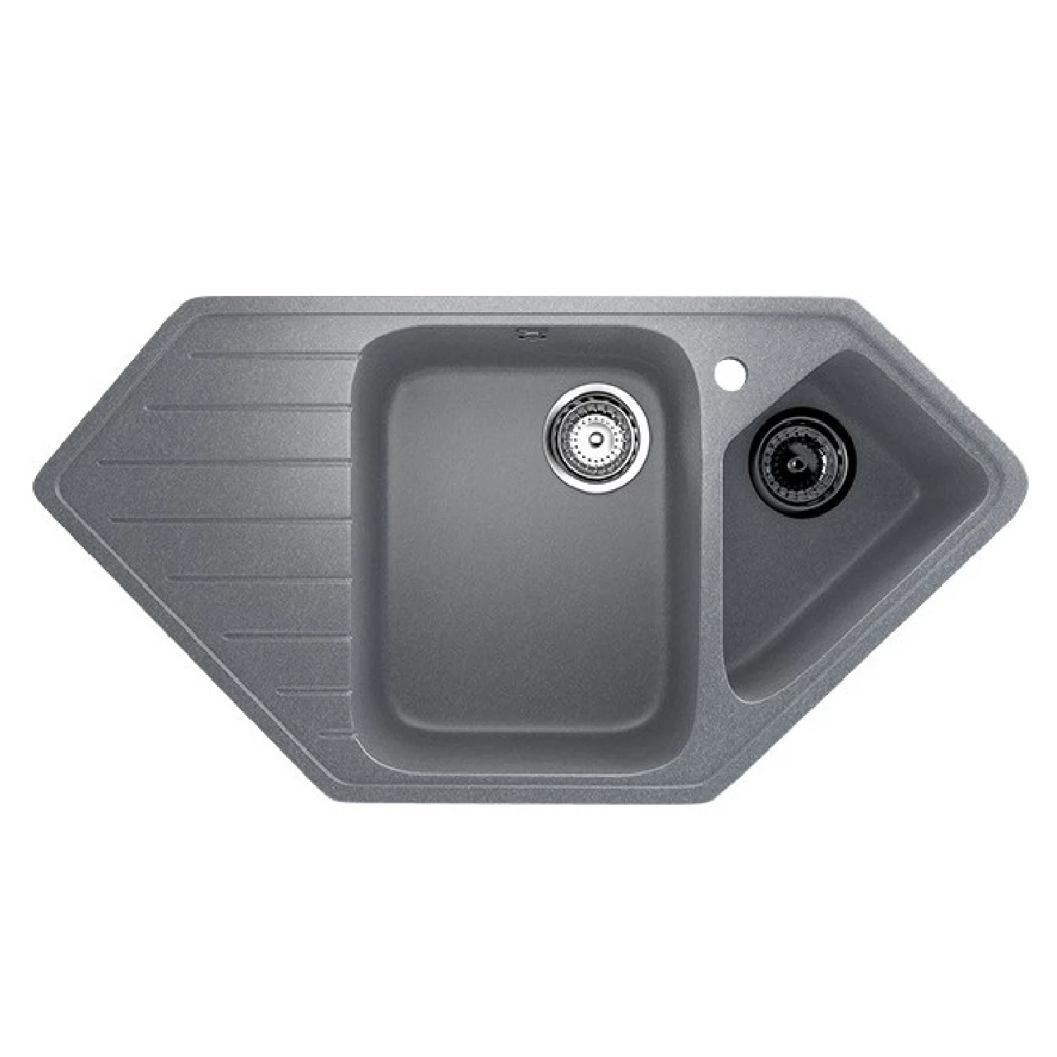 Изображение товара Кухонная мойка угловая Ulgran U-409-342, графит