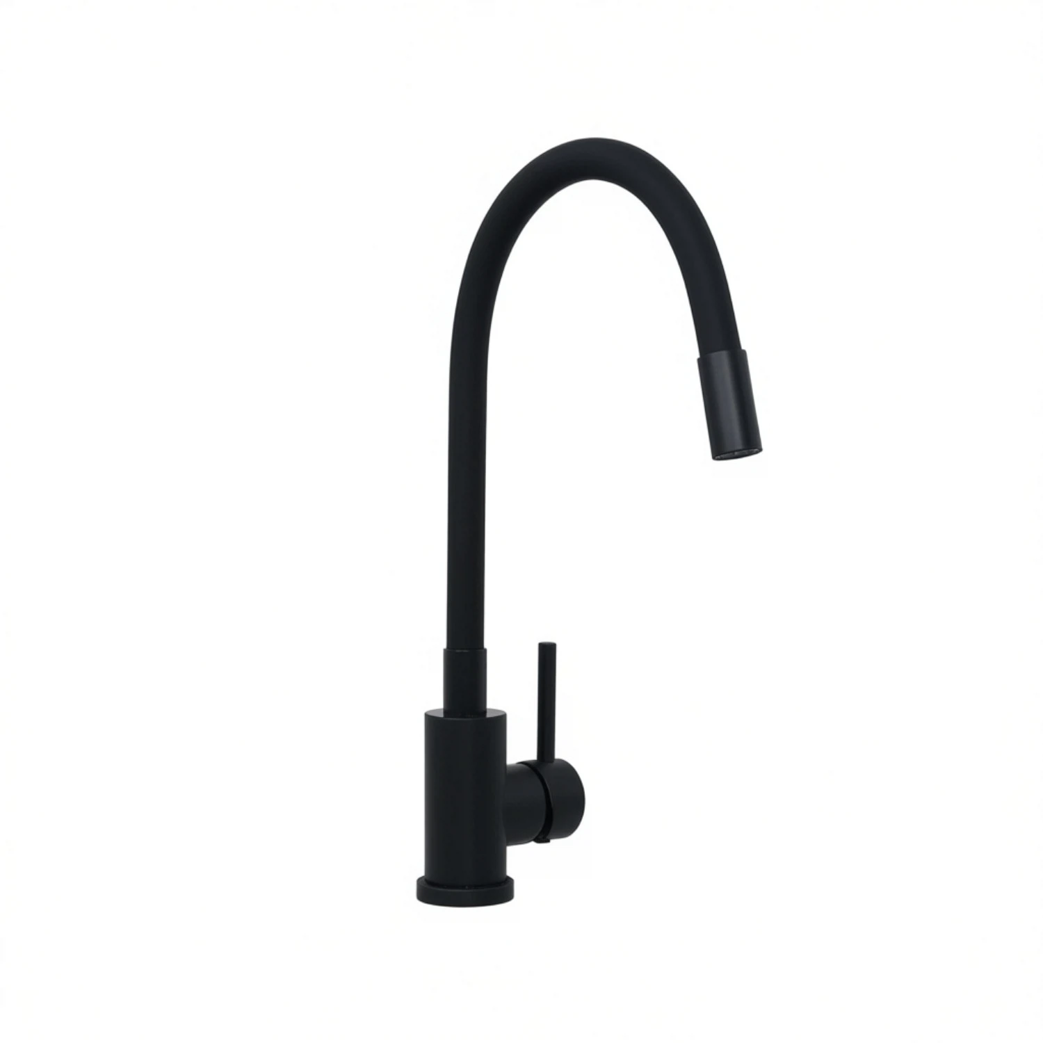 Изображение товара Смеситель для кухни Alcora Langfoss Total Black с гибким изливом и гарантией 5 лет