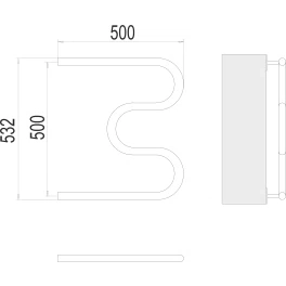 Полотенцесушитель водяной М-образный 50*53,2см Терминус