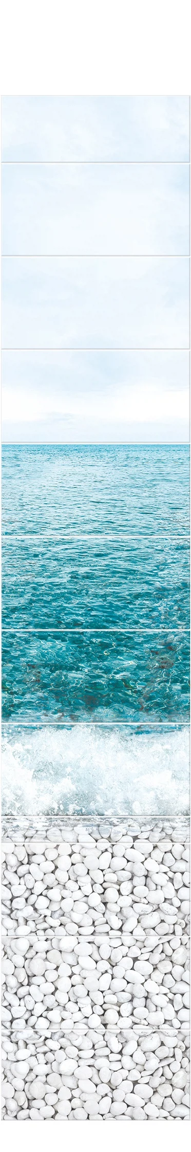 Изображение товара Панель ПВХ декоративная ПАНДА Море , Море , 2700 * 250 * 8 мм.( 4 шт. в уп.)