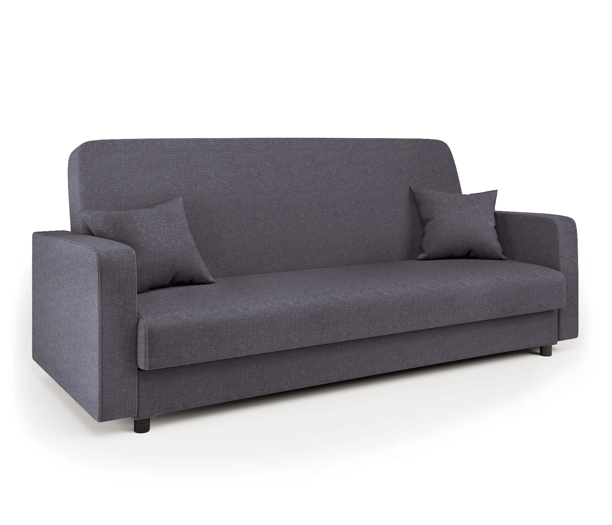 Изображение товара Диван-книжка Мелодия 140 серый с бельевым ящиком и механизмом книжка