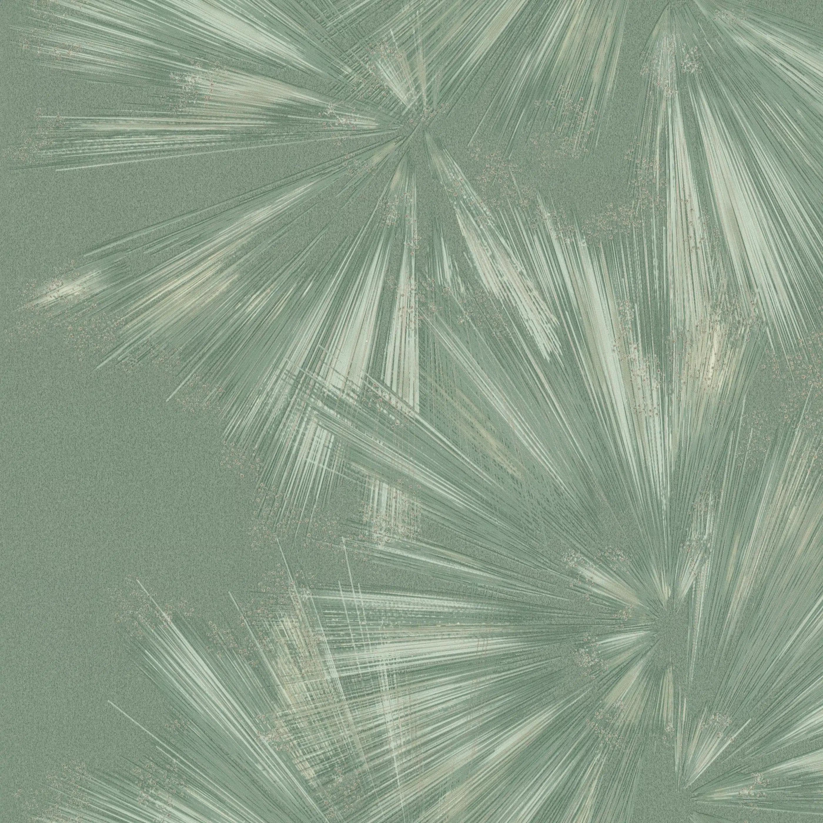 Изображение товара Флизелиновые обои Extase Ornamy зеленые 1,06*10,05 м с металлическим эффектом