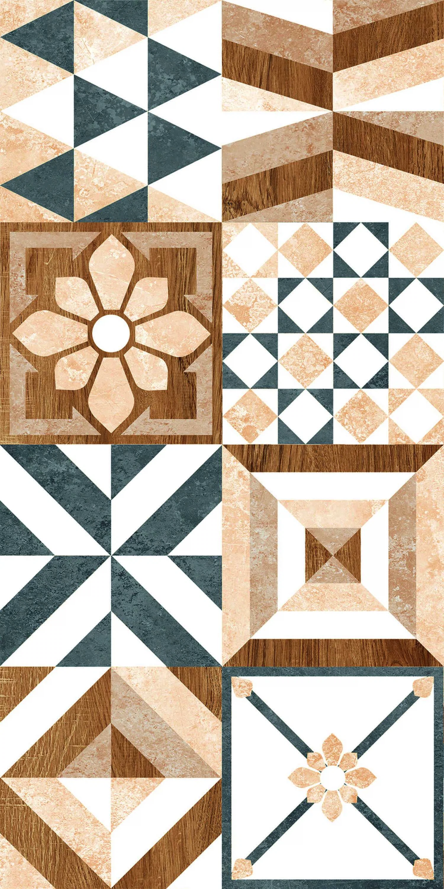 Изображение товара Плитка настенная Marmaris GT белый 25*50 пэчворк GT129VG