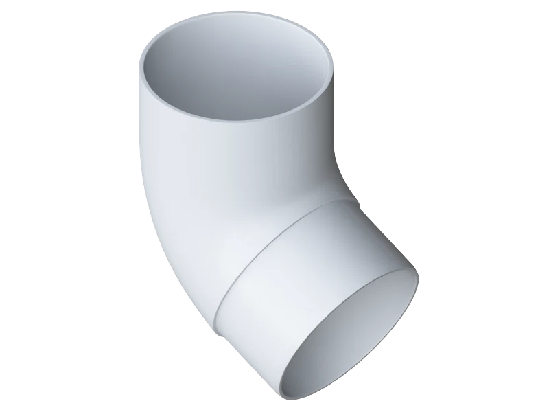 Изображение товара Колено трубы 67° ПВХ, цвет белый