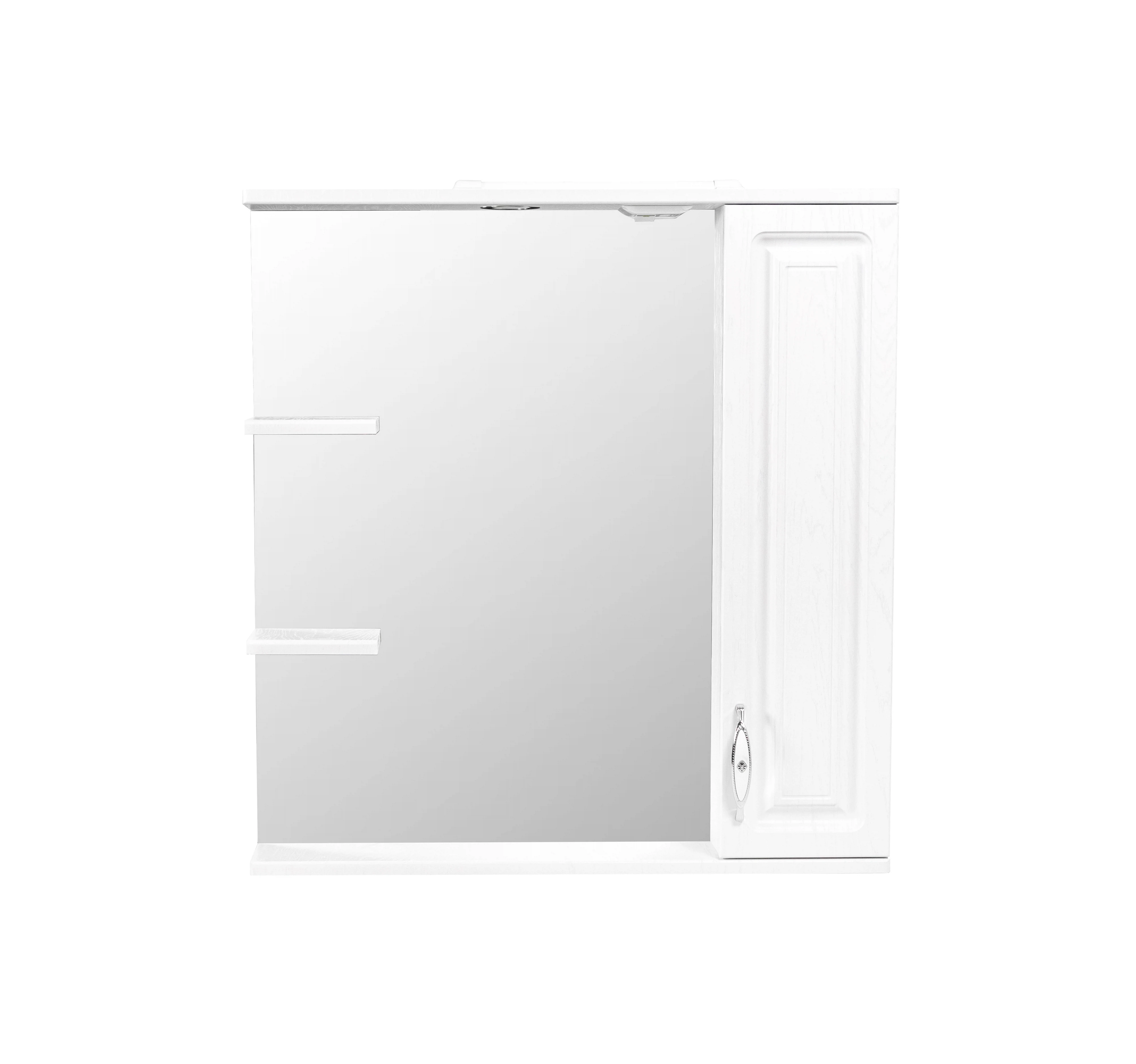 Изображение товара Зеркало-шкаф Кармела 75/С с LED-подсветкой белое серебро