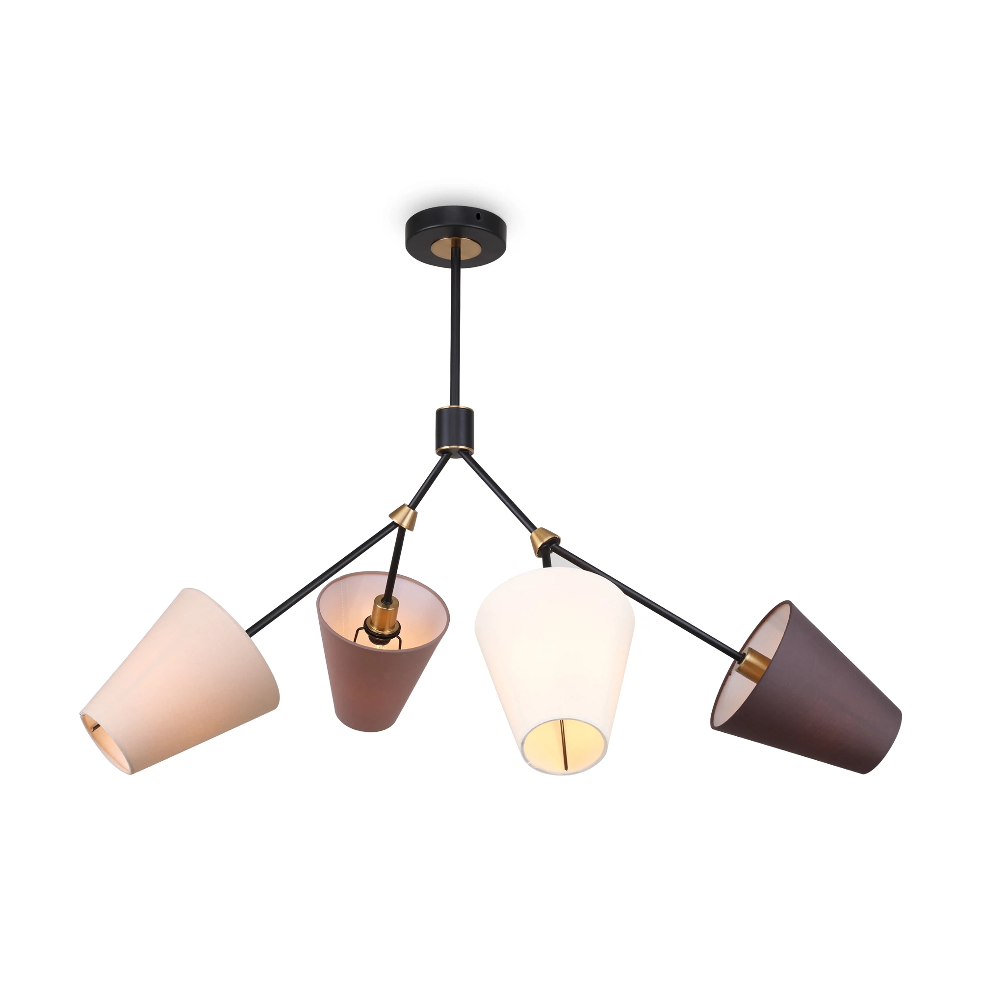 Изображение товара Люстра Freya Hats FR5370CL-04B с тканевыми абажурами