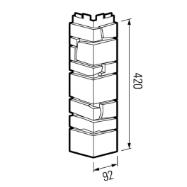 ТН ОПТИМА Угол наружный  КАМЕНЬ Песочный