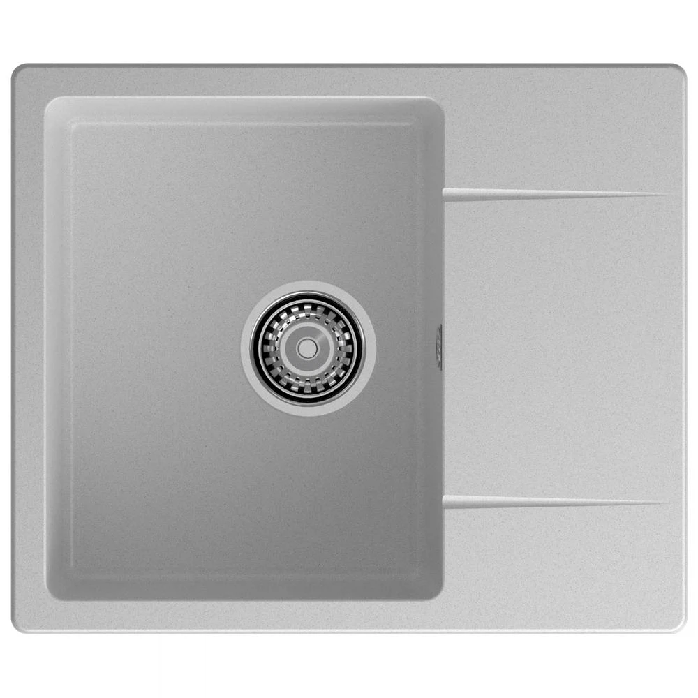 Изображение товара URBAN 258L — кухонная мойка из кварцевого композита, серый, 1-чашевая, 580x490 мм