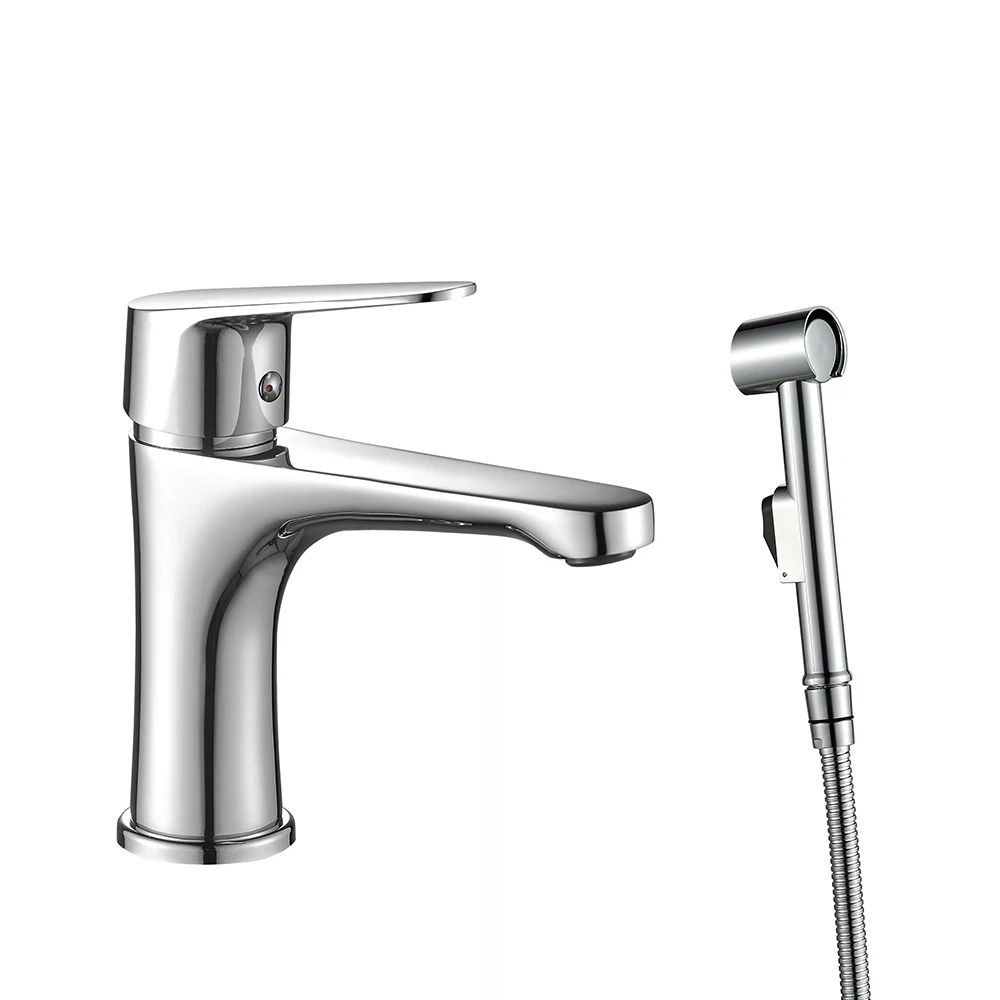 Изображение товара Смеситель для раковины с гигиеническим душем WesnaArt NOVA NOV03-212, хром