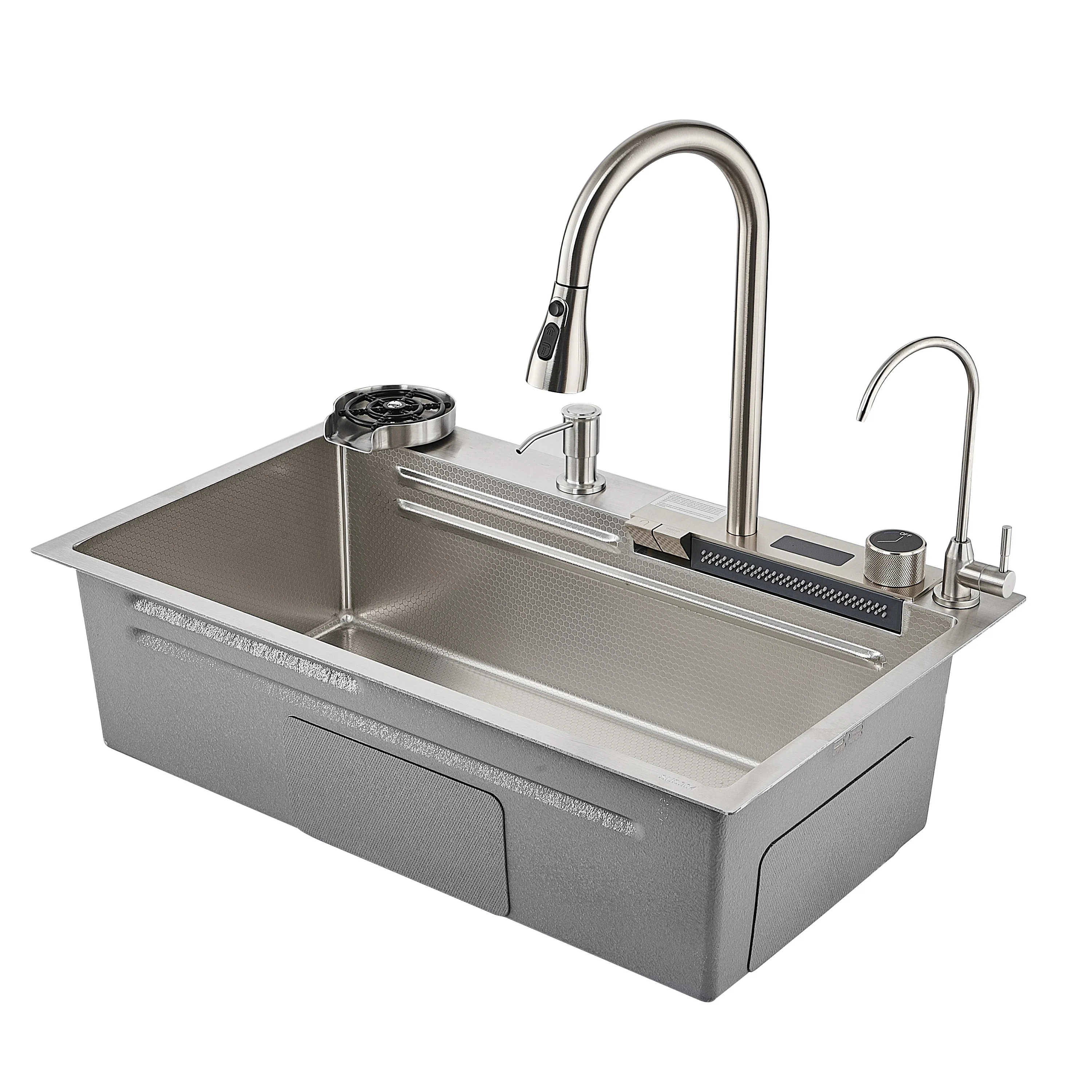 Изображение товара Многофункциональная кухонная мойка Savol S-SC002L, сатин, нержавеющая сталь