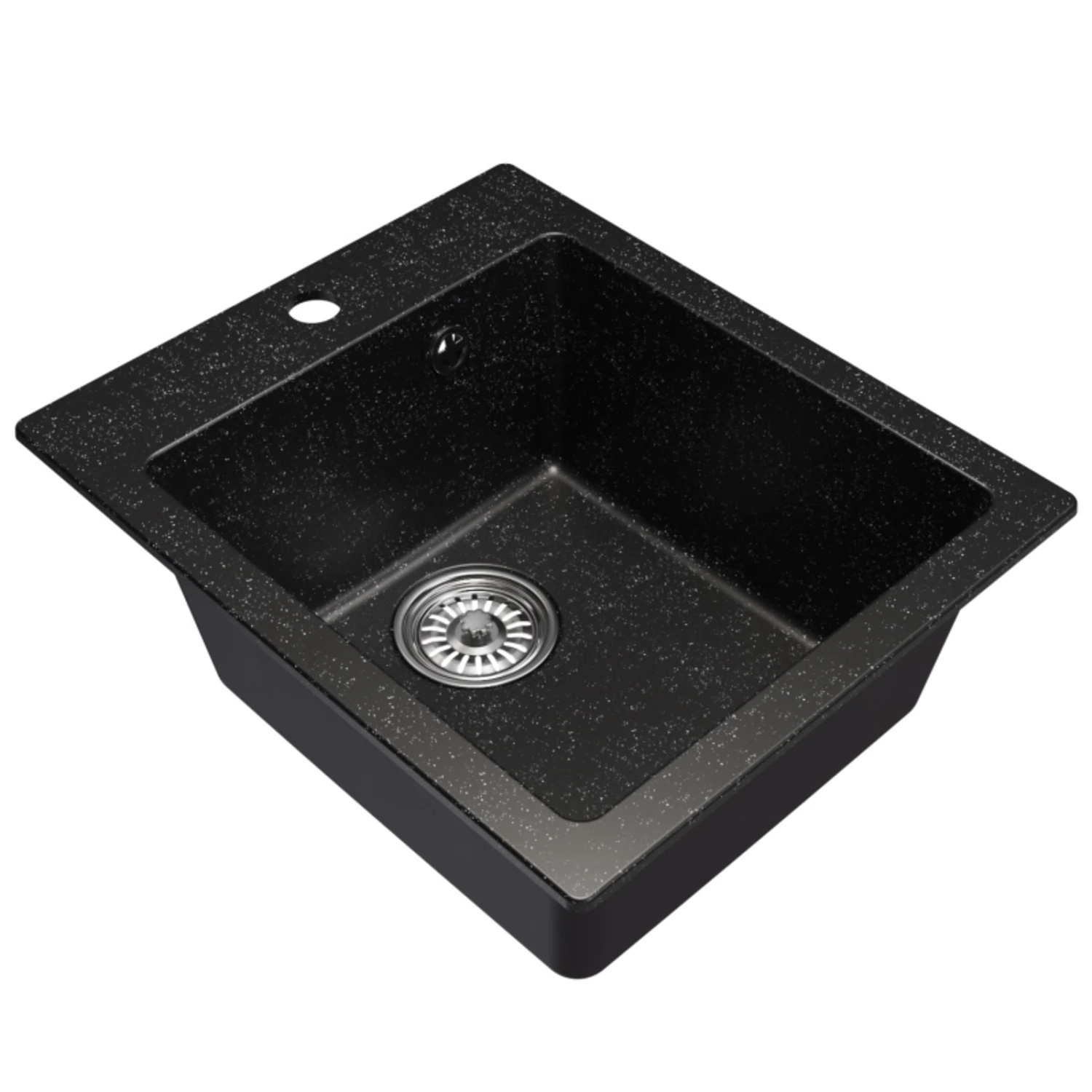 Изображение товара Мойка кухонная Mixline ML-GM14 49,5x42 см черная врезная