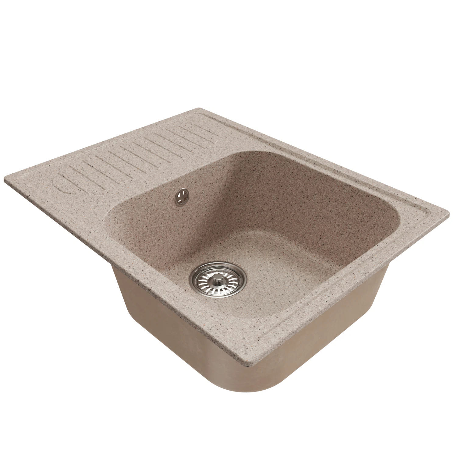 Изображение товара Мойка из искусственного мрамора ML-GM18 с крылом песочная 640х490 мм