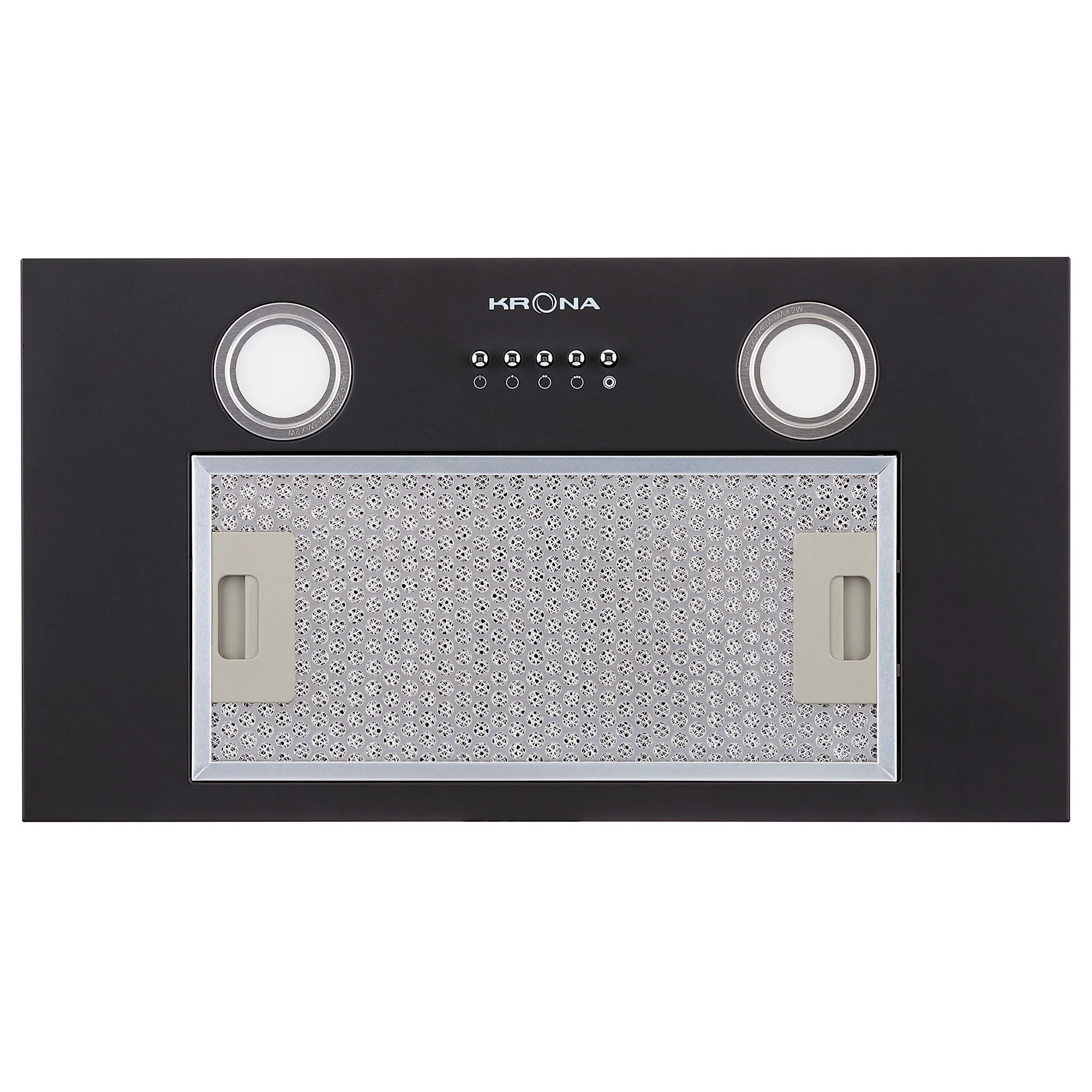 Изображение товара Вытяжка кухонная KRONA SELINA 600 black PB встраиваемая черная 60 см