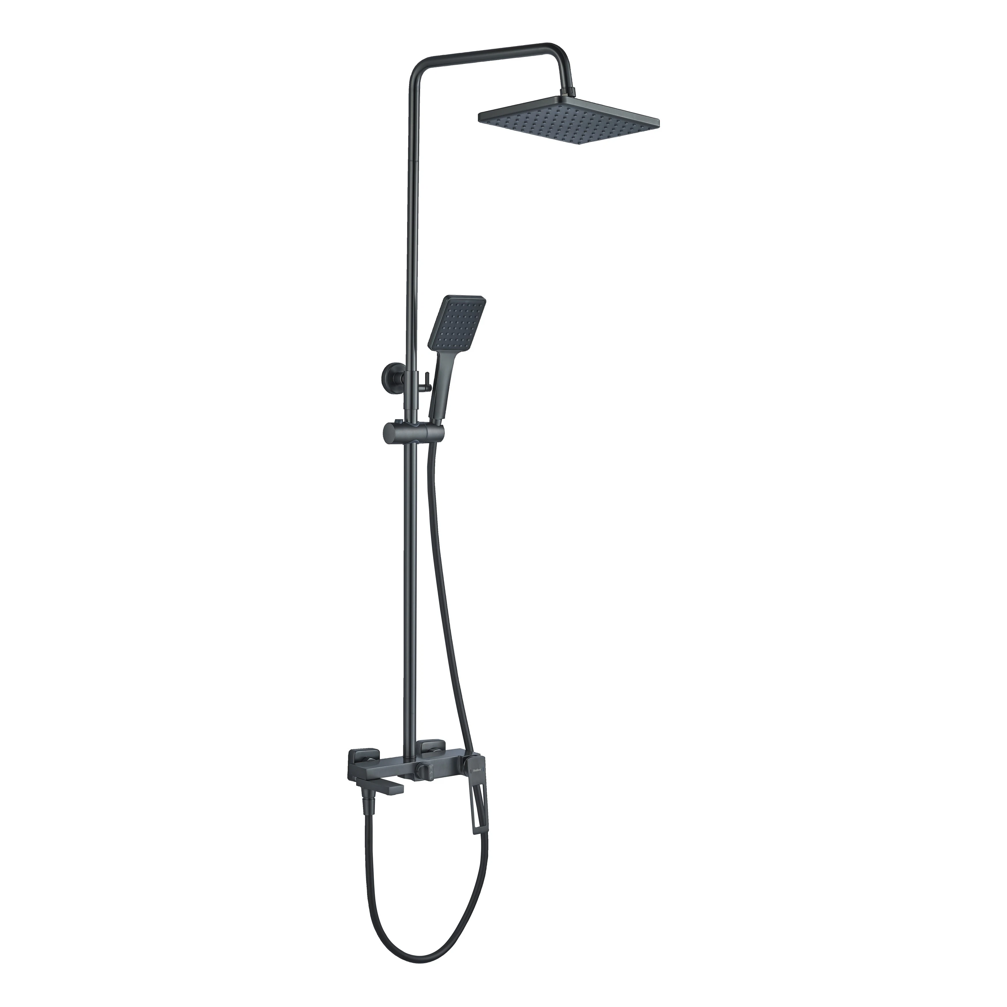 Изображение товара Душевая система Haiba HB24817-3 с верхним и ручным душем, пепельный