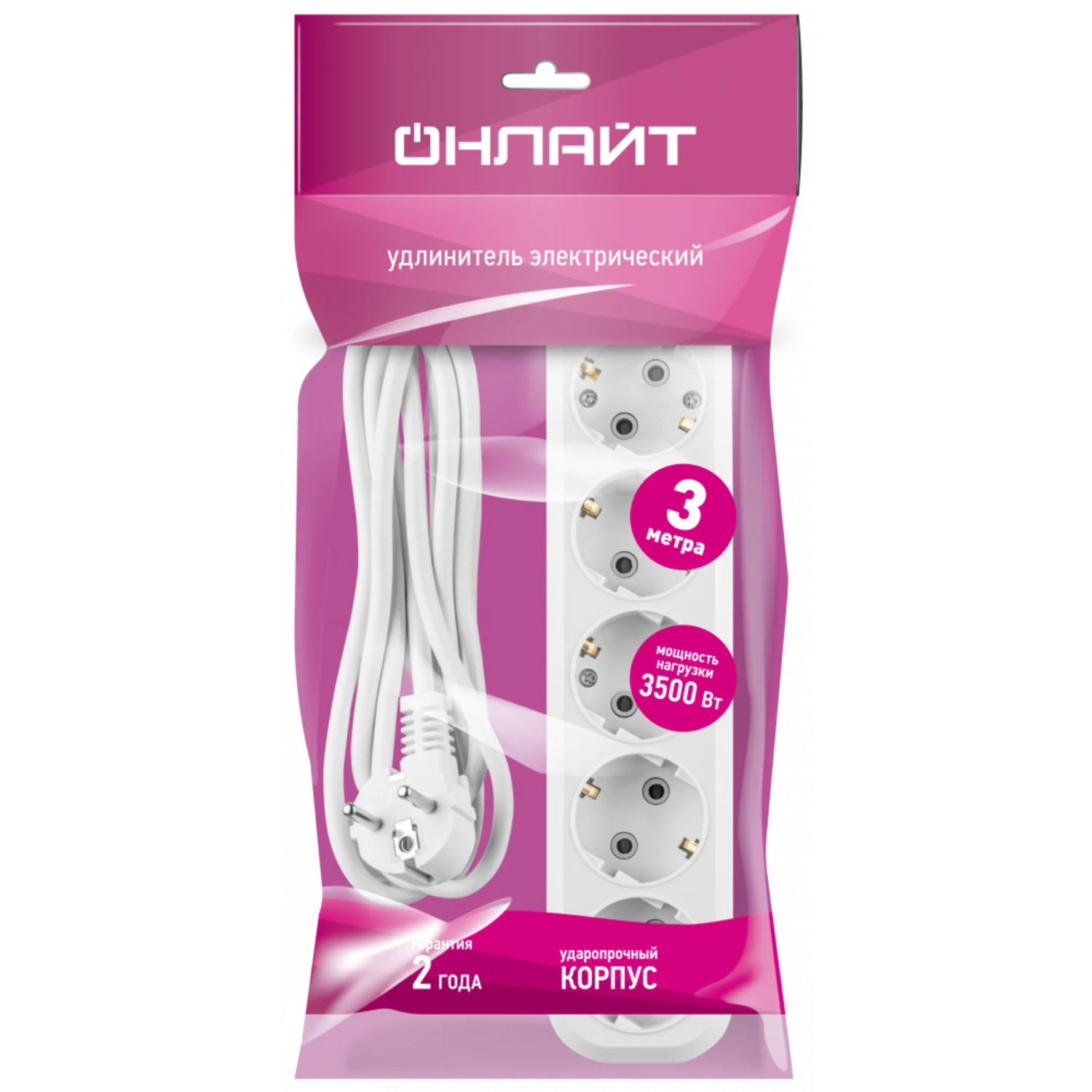 Изображение товара Удлинитель ОНЛАЙТ 90 801 OPE-S-05-300-E-3x1