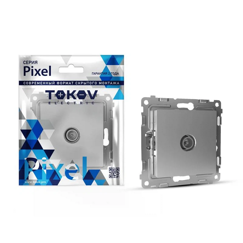 Изображение товара Розетка TV оконечная СП Pixel 1DB механизм алюм. TOKOV ELECTRIC TKE-PX-A1O-C03