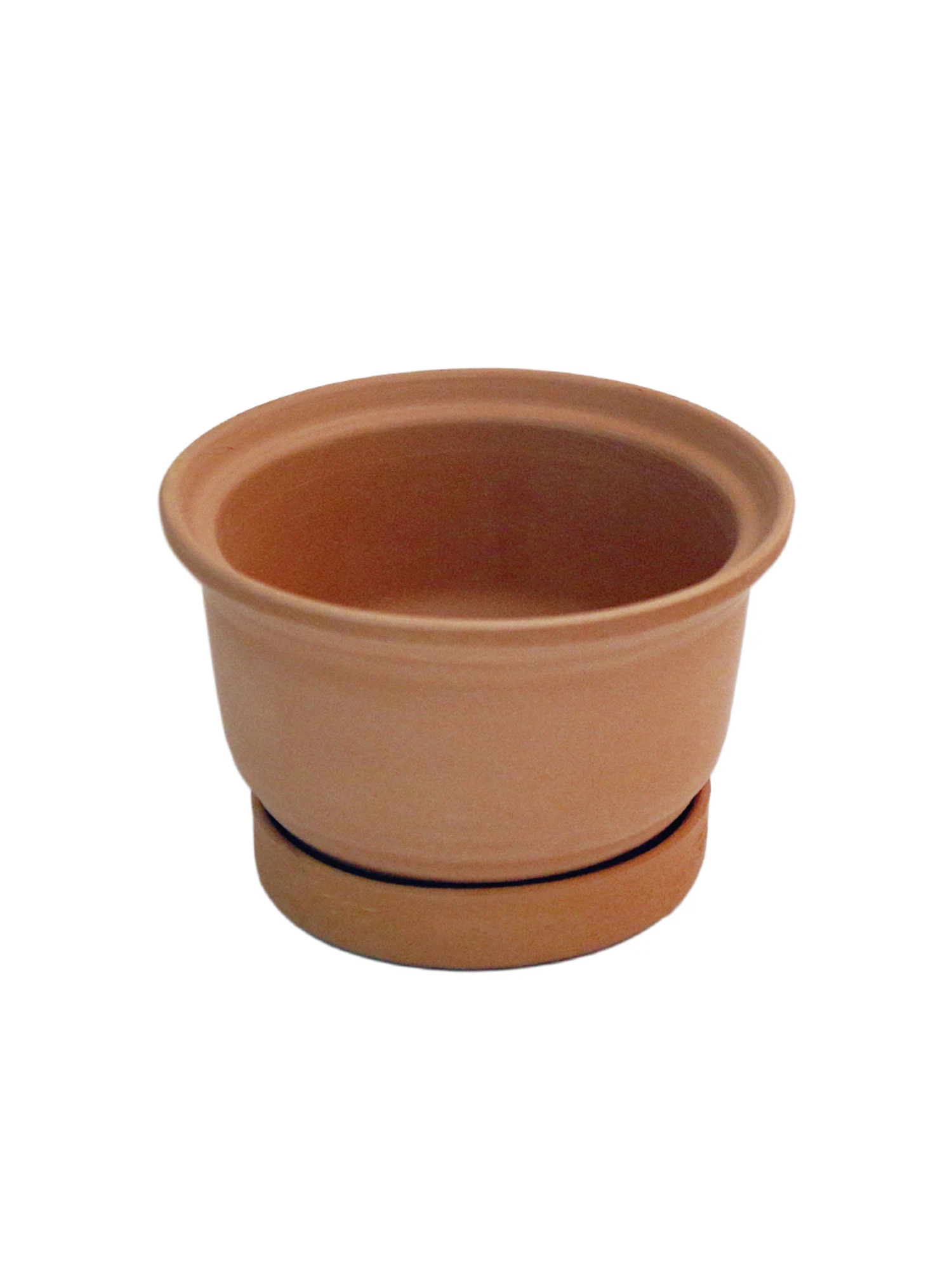 Изображение товара Керамический горшок Терракот с подставкой 0,4л для комнатных растений