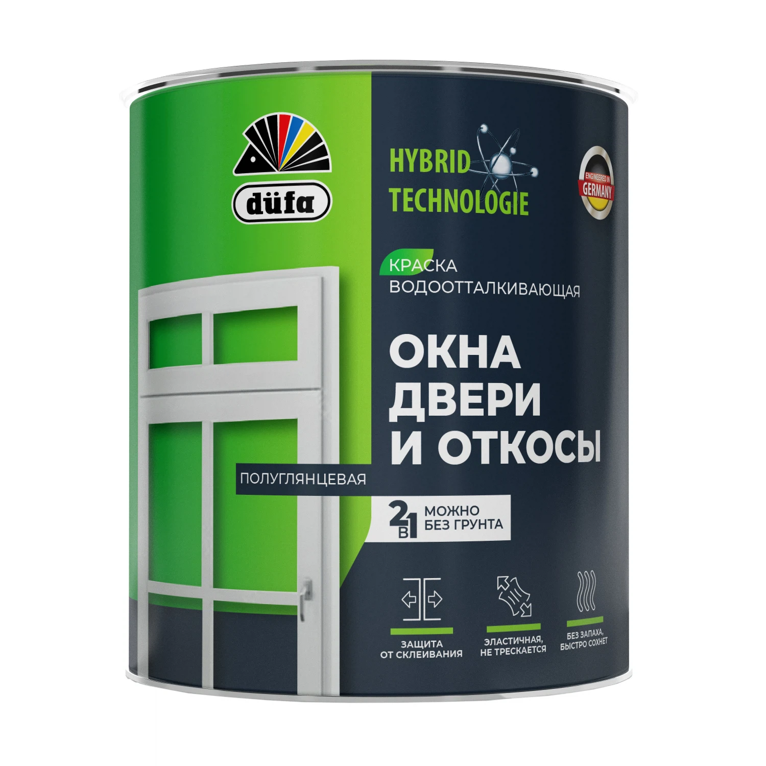 Изображение товара "Dufa" ОКНА, ДВЕРИ и ОТКОСЫ краска  база1   2л