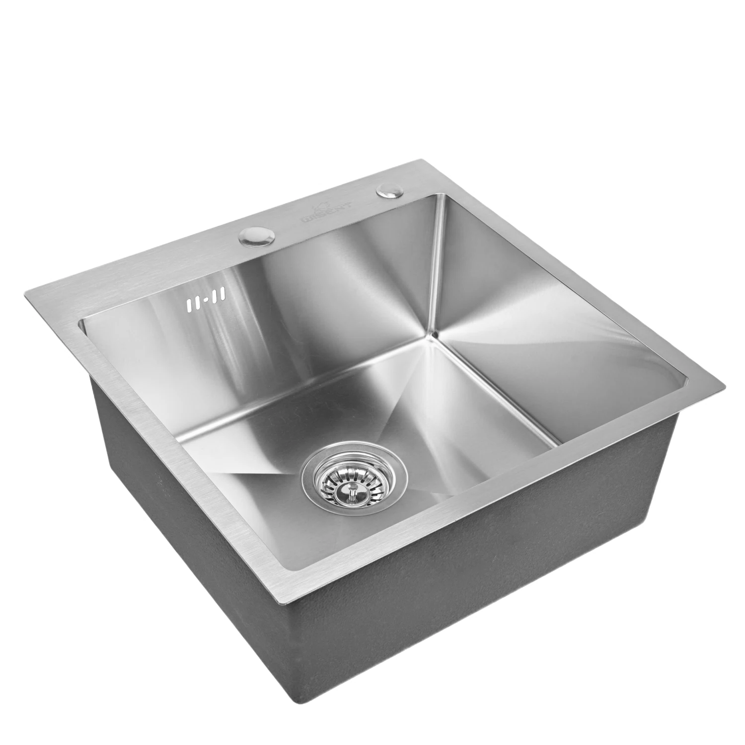 Изображение товара Мойка кухонная из нержавеющей стали WISENT WGS35050 квадратная сатин