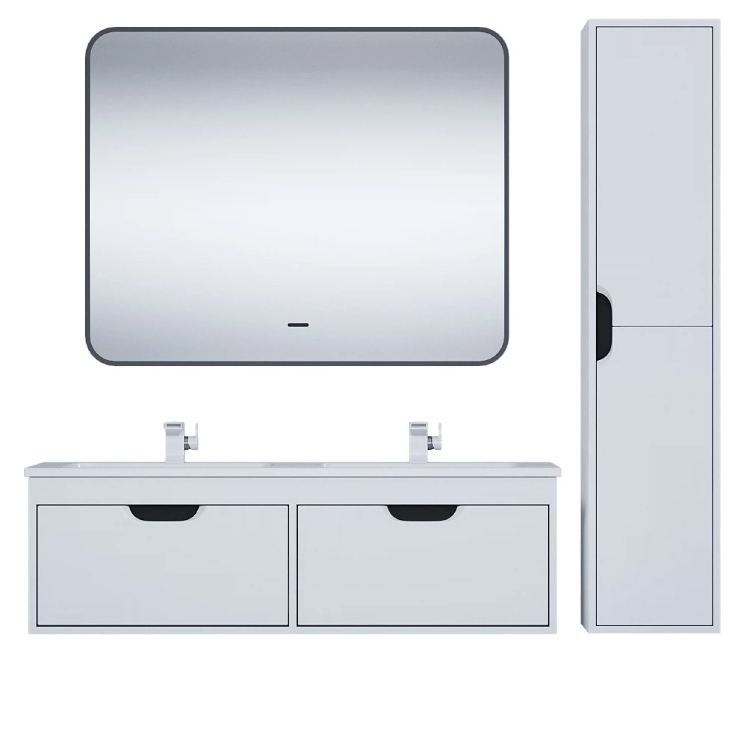 Изображение товара Тумба под двойную раковину Uperwood Modul 120 см подвесная матовая белая/графит