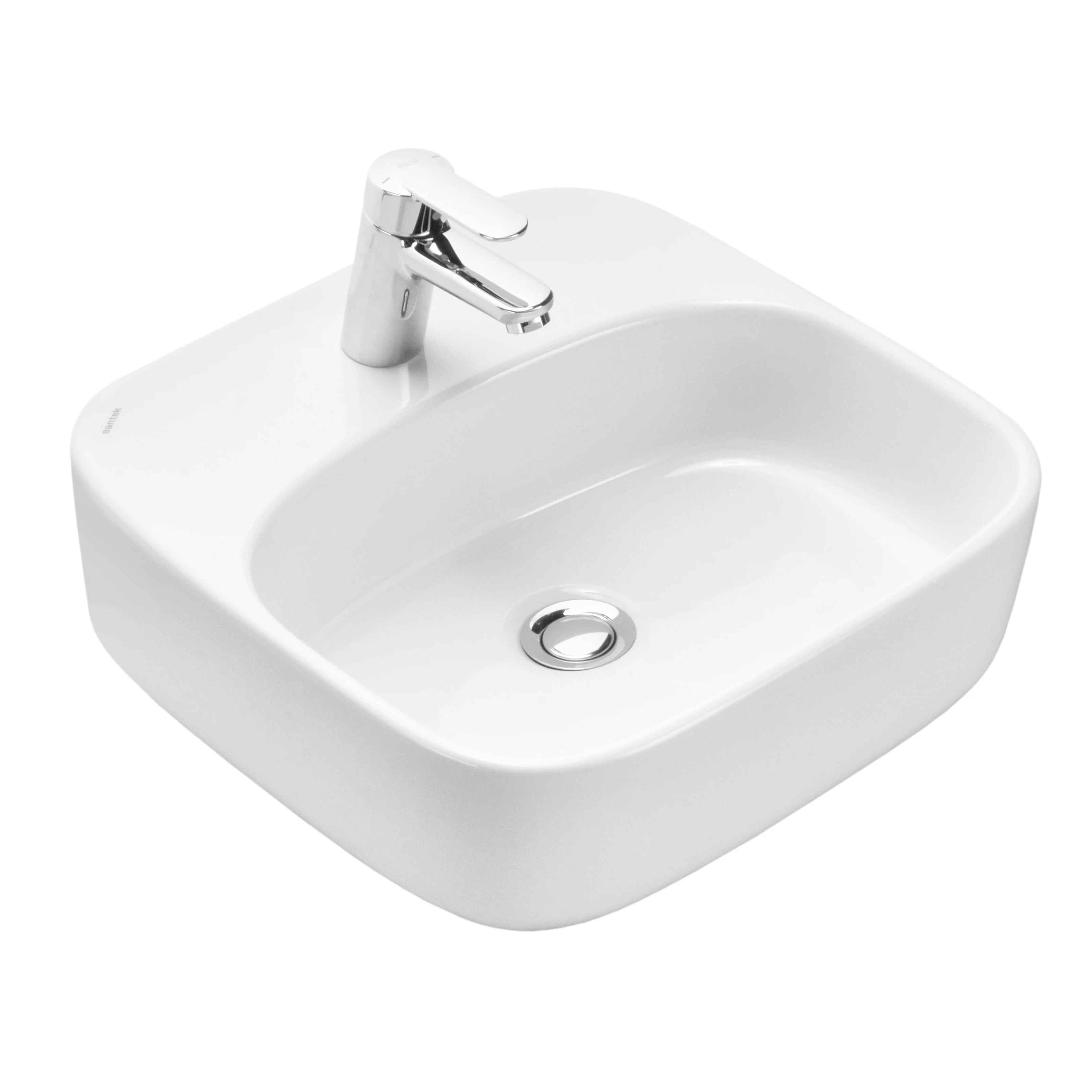 Изображение товара Раковина Aquaton Santek Одри Soft 420х420 мм, накладная, белая