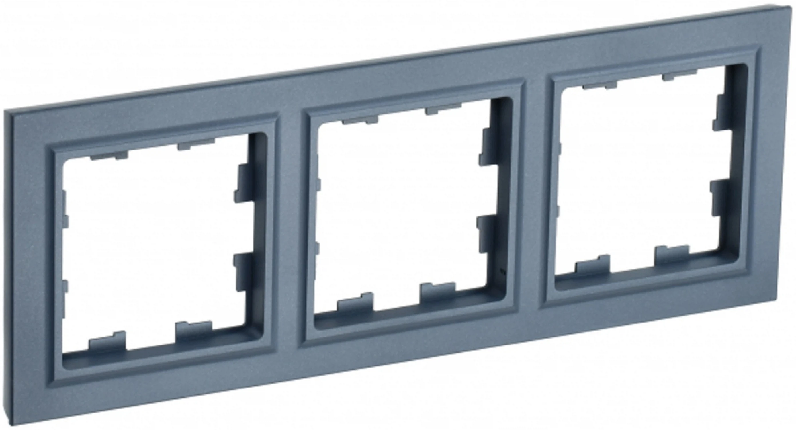 Изображение товара Рамка IEK BRITE BASE 3-х местная синий