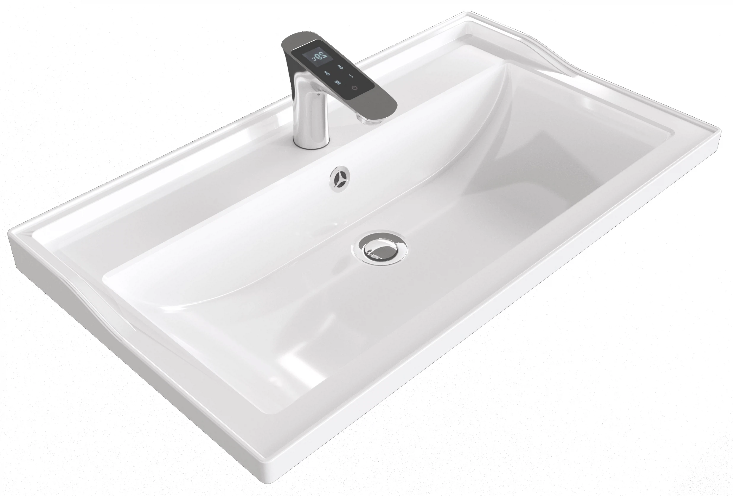 Изображение товара Раковина Флур 100 / сл Stella Polar, 1000*450*179 мм, белая, SP-00001483