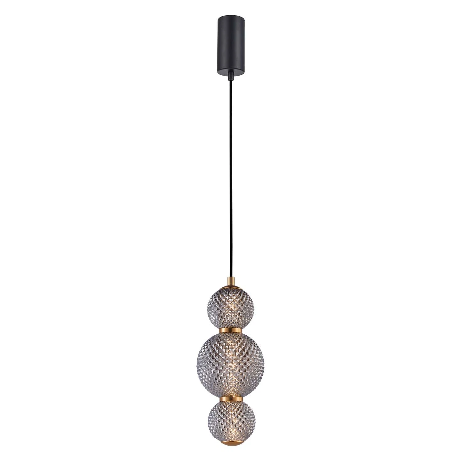 Изображение товара Подвесной светильник Favourite Kiran 4611-1P с LED, стекло, черный, регулируемый