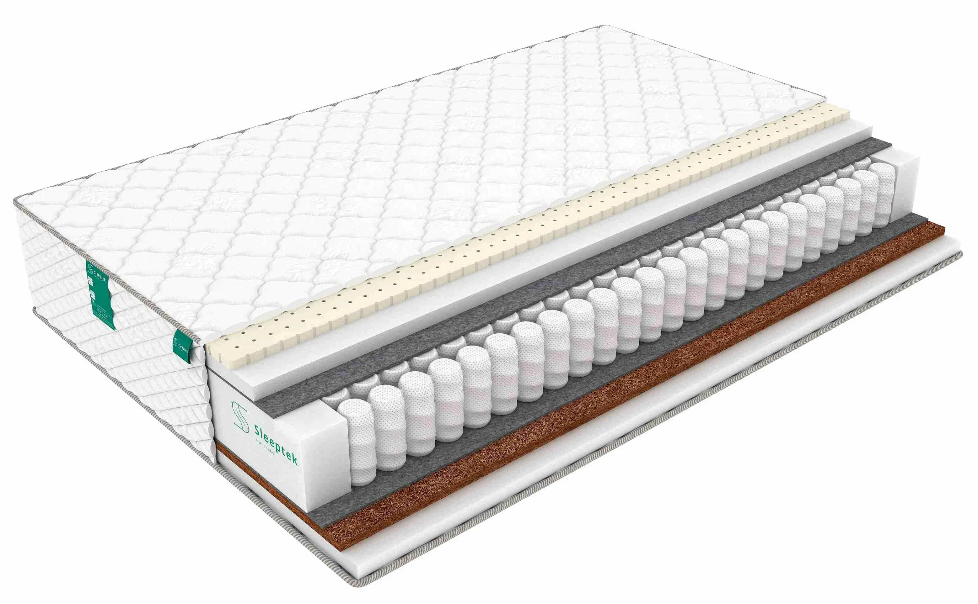 Изображение товара Матрас Sleeptek Premier SoftStrong 80x190 см с двусторонней жесткостью и независимым пружинным блок