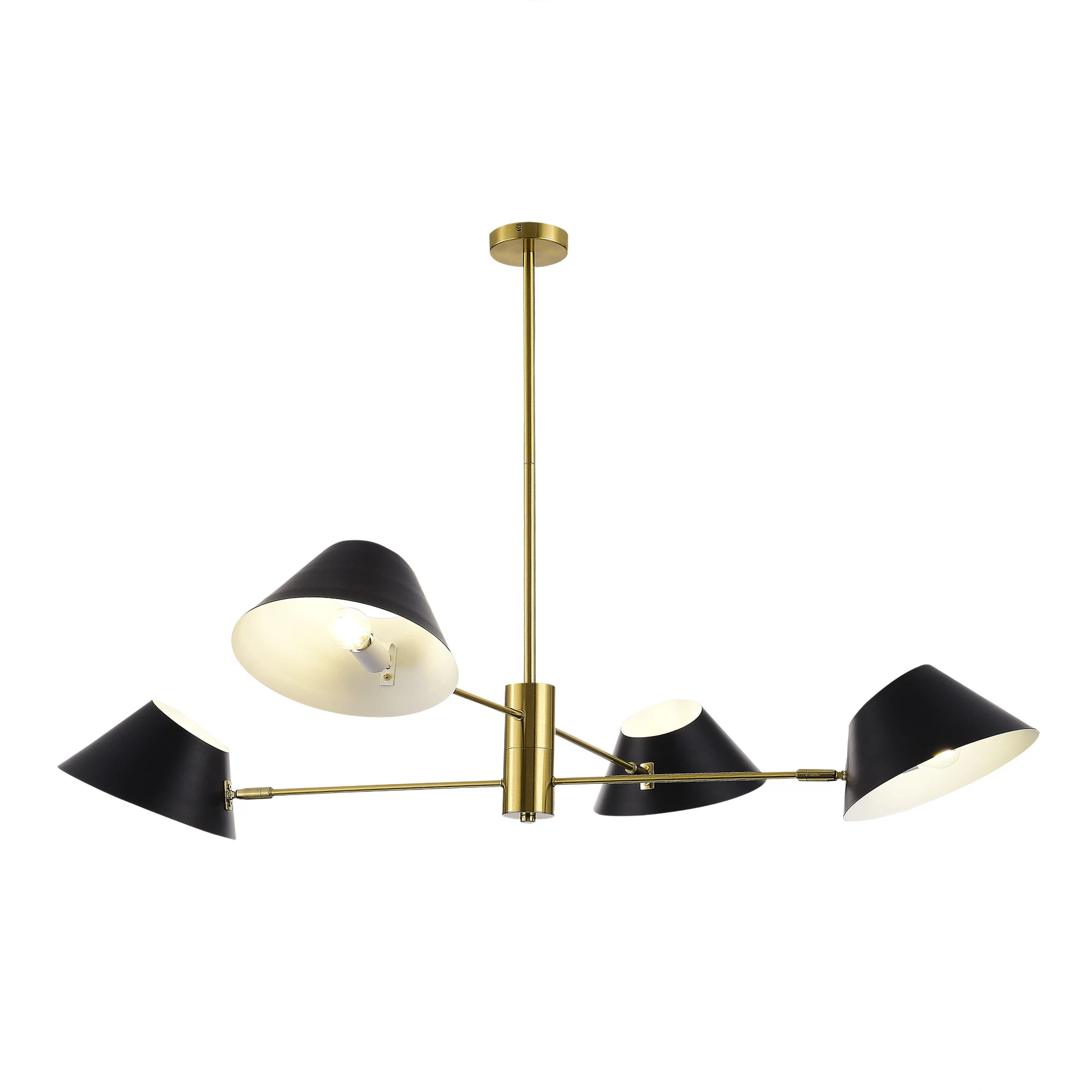 Изображение товара Подвесной светильник EVOLUCE SLE1253-343-04 латунь/черный для современного интерьера