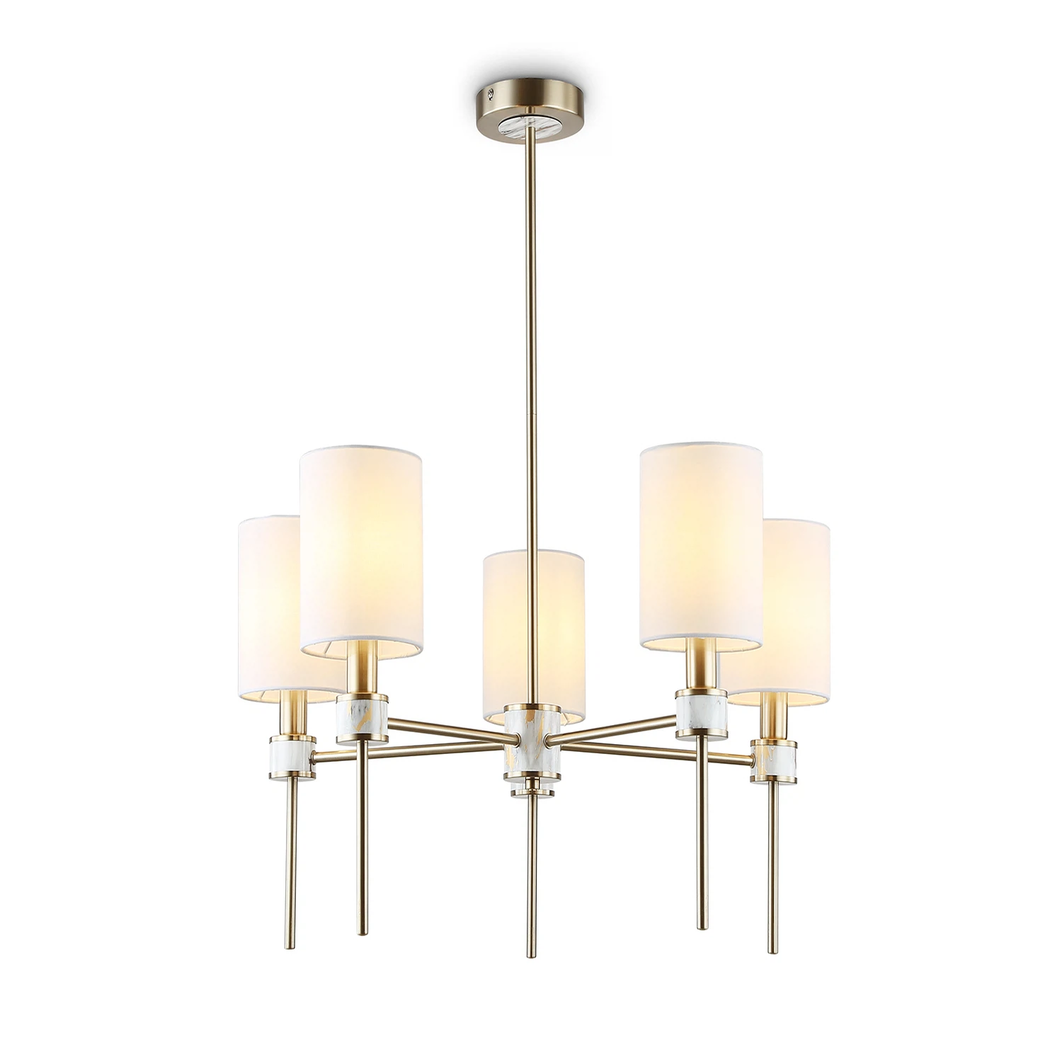 Изображение товара Люстра на штанге LH72371/5 AMBRELLA LIGHT классический стиль белые тканевые абажуры