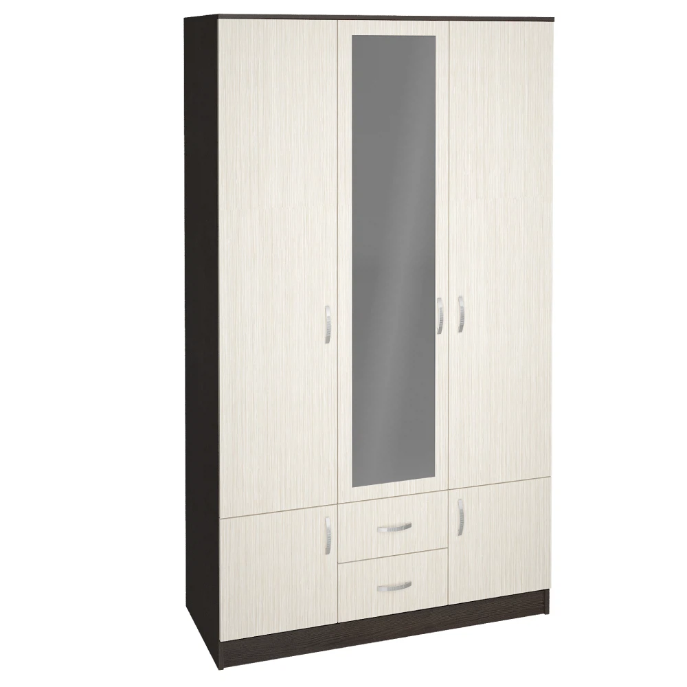 Изображение товара Шкаф распашной Ронда 120х212х52 из ЛДСП с зеркалом и ящиками