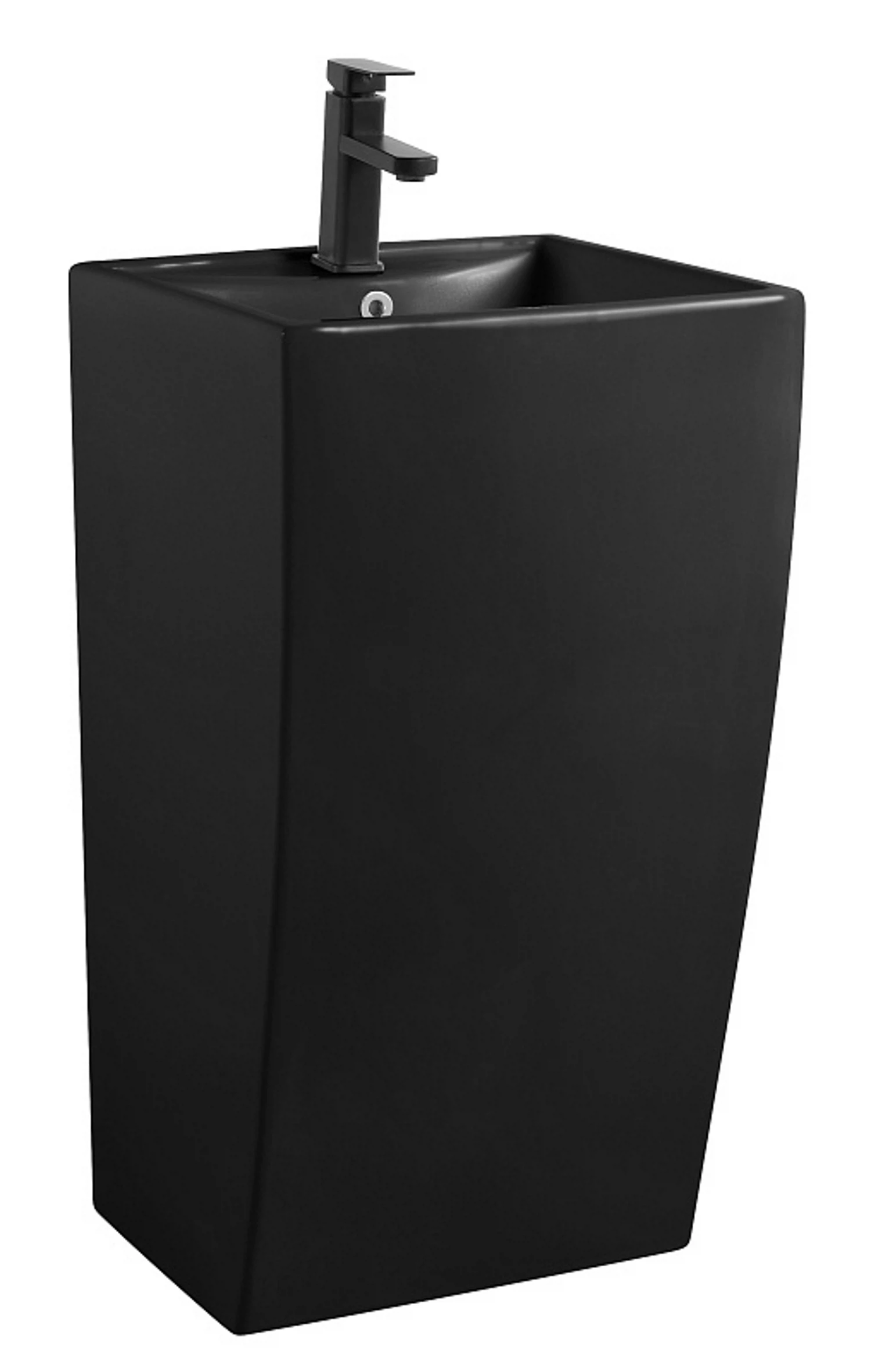 Изображение товара Раковина напольная Azario Comella 48x42 см черная матовая из санфаянса