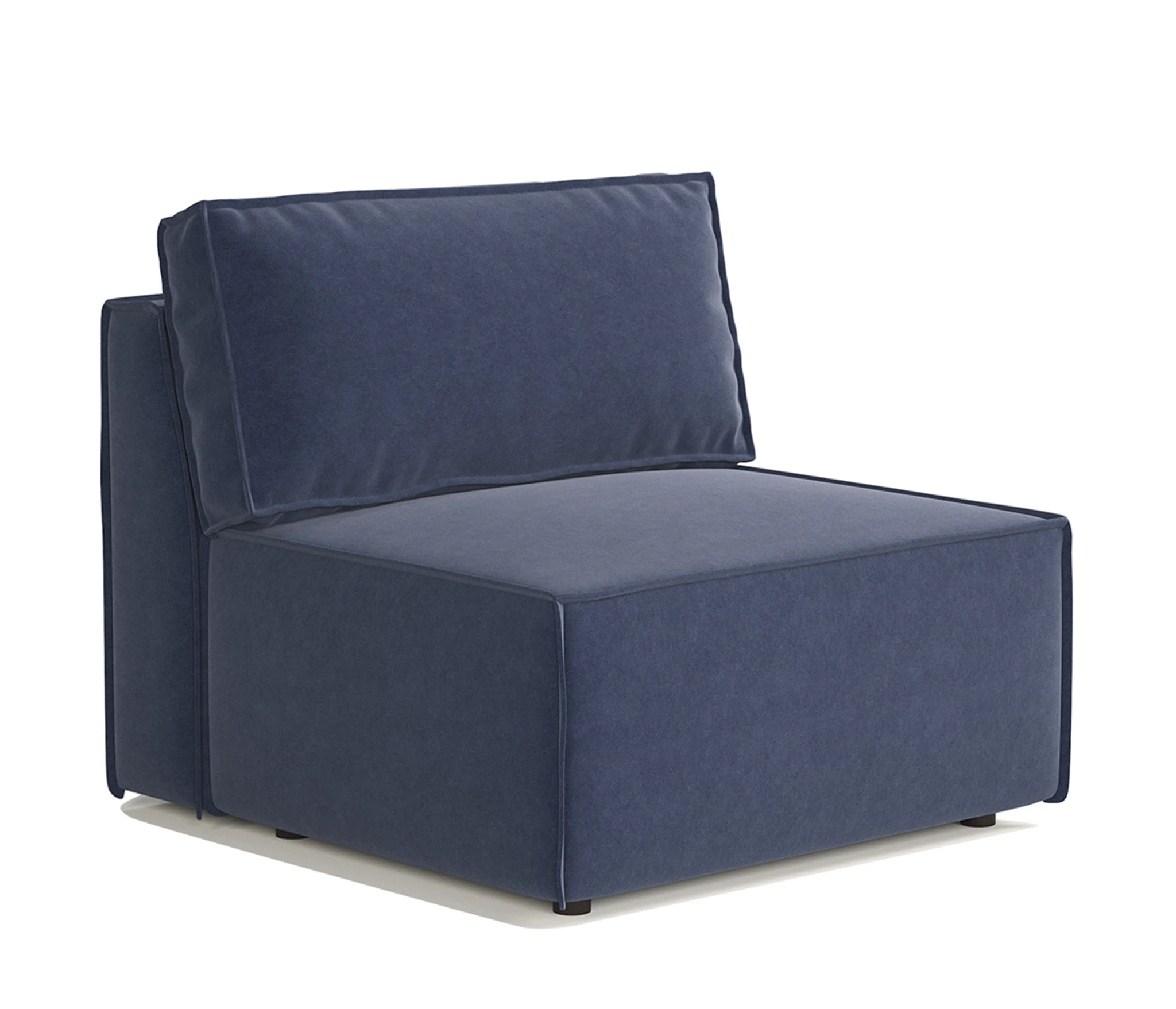 Изображение товара Модульный диван Шарм 25 Модель-2 из велюра с синим цветом