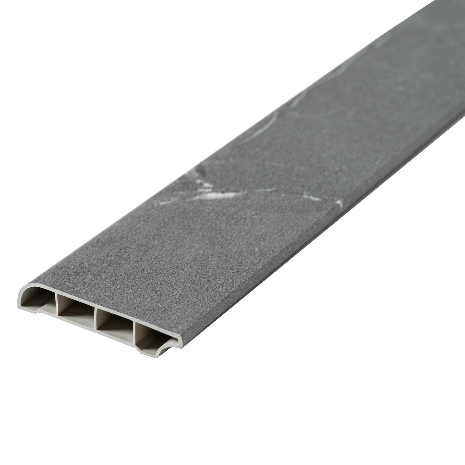 Изображение товара Напольный (потолочный) плинтус, 2400х60х12 мм, мрамор Лемнос