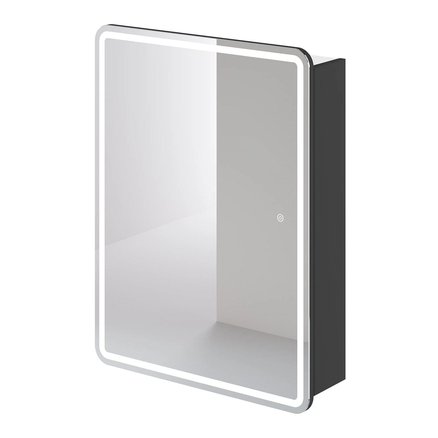 Изображение товара Зеркальный шкаф с подсветкой Итана Glori 60 1С универсальный Графит