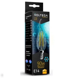 Светодиодная лампа VOLTEGA Crystal Graphene Candle wind 9W 2800K E14 (7132)