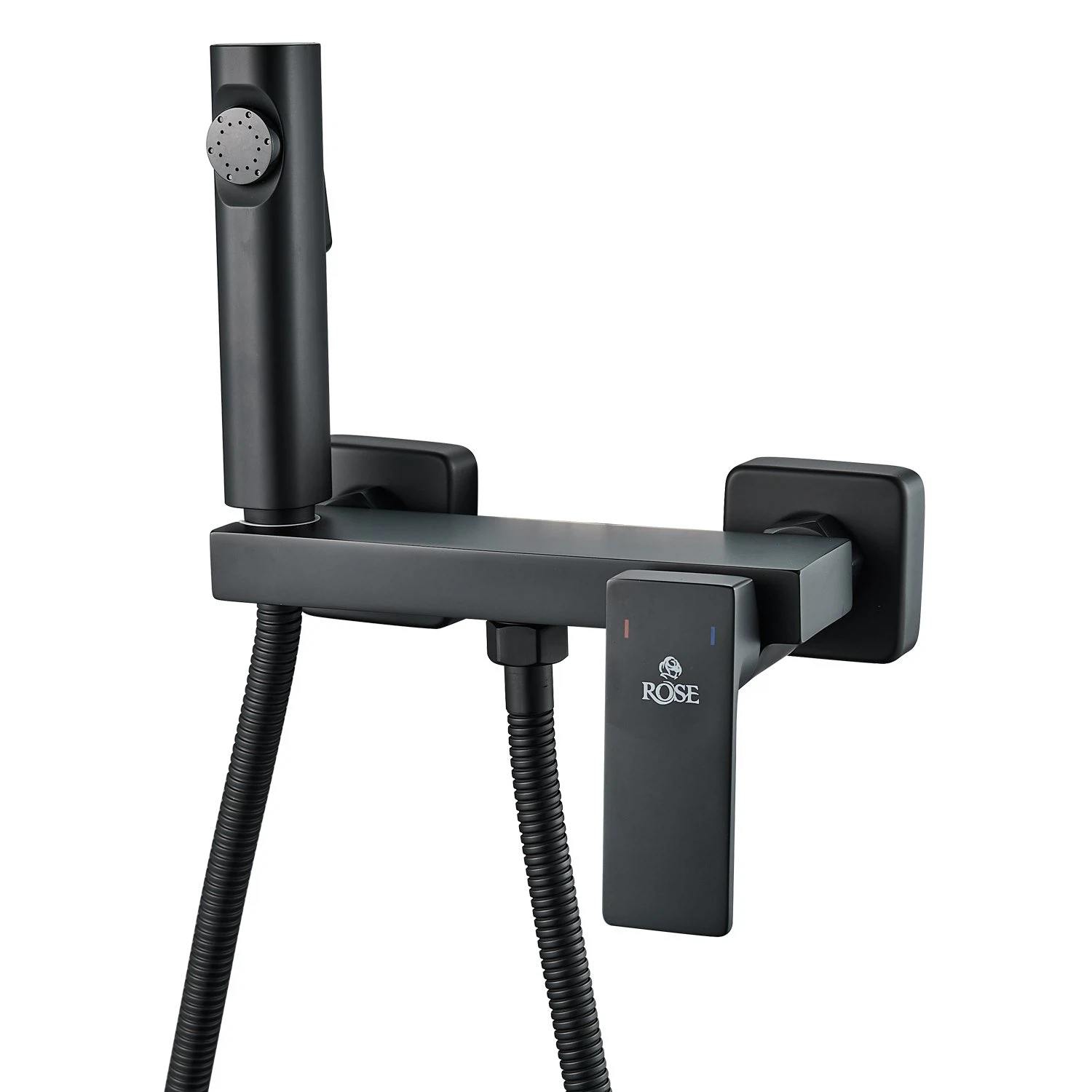 Изображение товара Гигиенический душ со смесителем Rose R1805H-1, черный