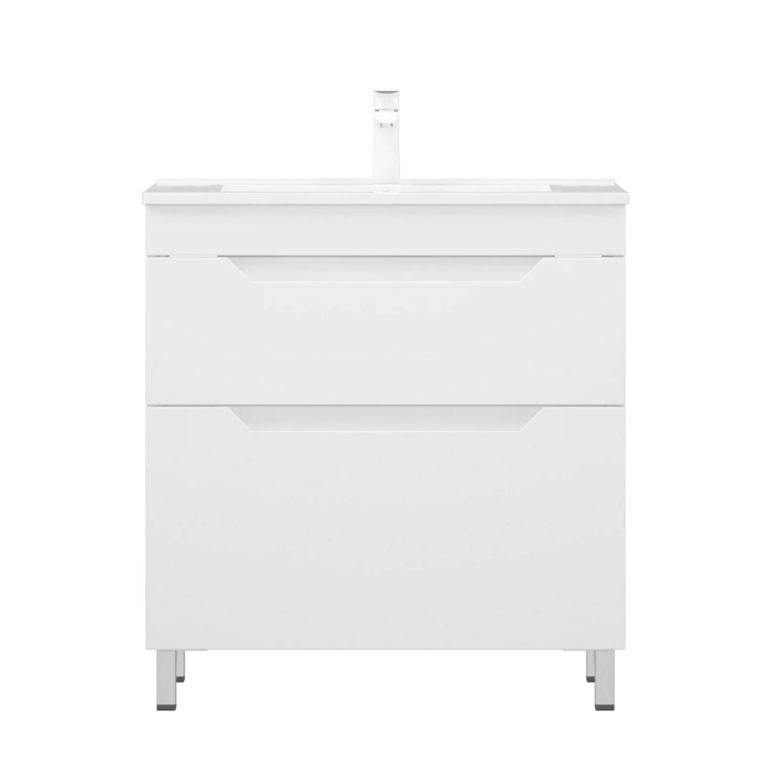 Изображение товара Тумба напольная "Юта 75 Z2", белая, Оскар 75 / Олимпия 56, COROZO, SD-00001668