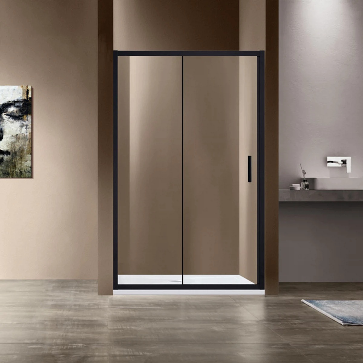 Изображение товара Душевая дверь Vincea Garda 1400 VDS-1G140CLB, прозрачное стекло